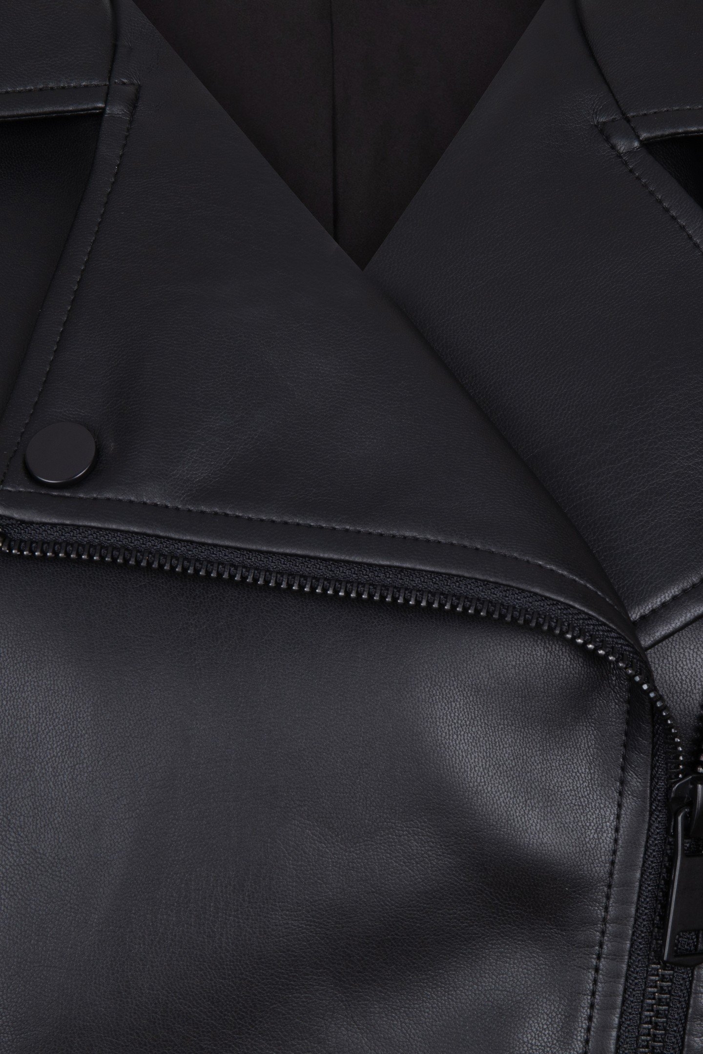 JACKET BIKER VEGAN LEATHER BLACK 5