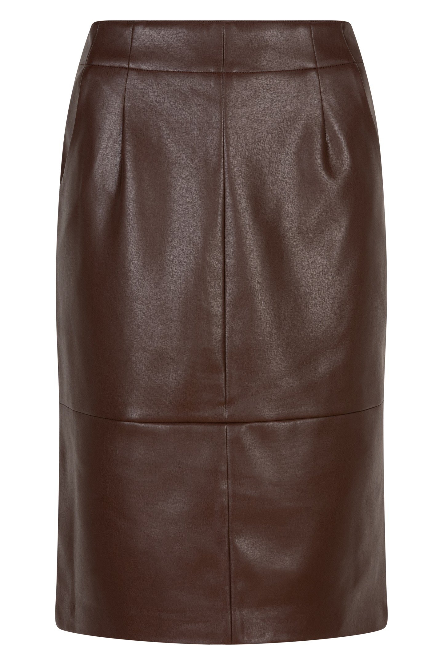 SKIRT PENCIL VEGAN LEATHER CHOCOLATE 4