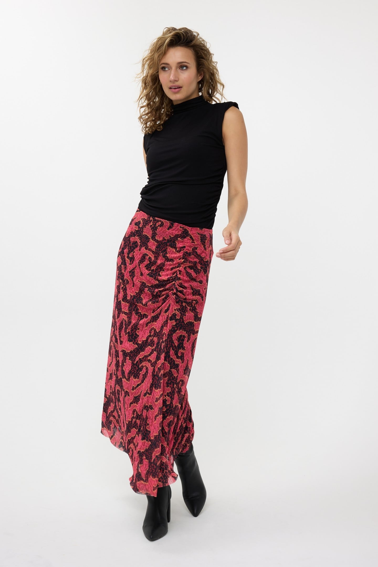 SKIRT MESH MASTERPIECE PRINT 1