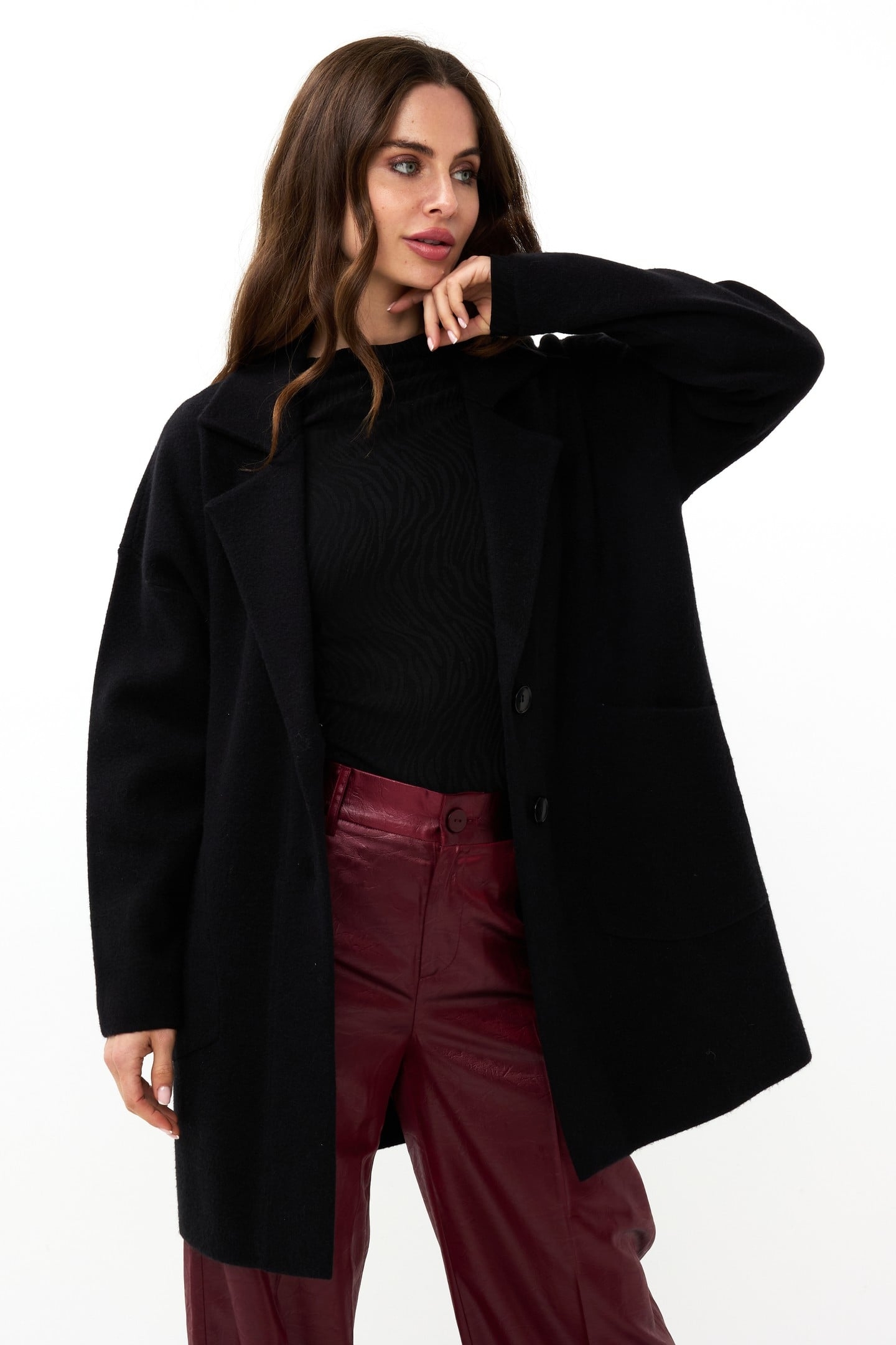 CARDIGAN BLAZER LONG BLACK 2