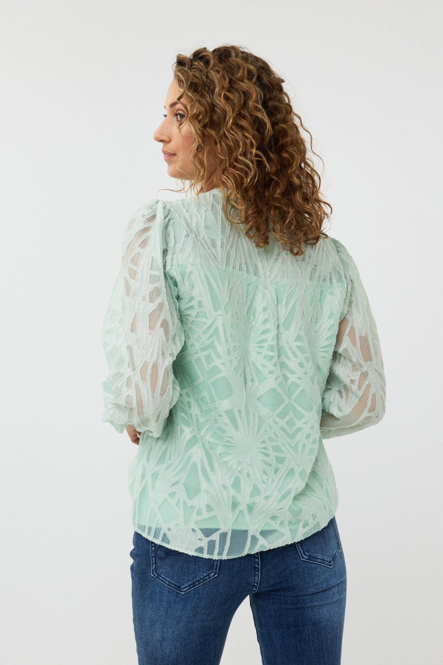 BLOUSE FANCY JACQUARD JADE 3