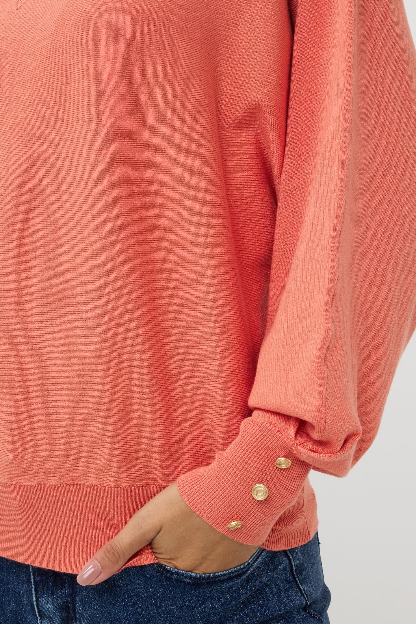 SWEATER BATWING BASIC KNIT AMBER GLOW 7