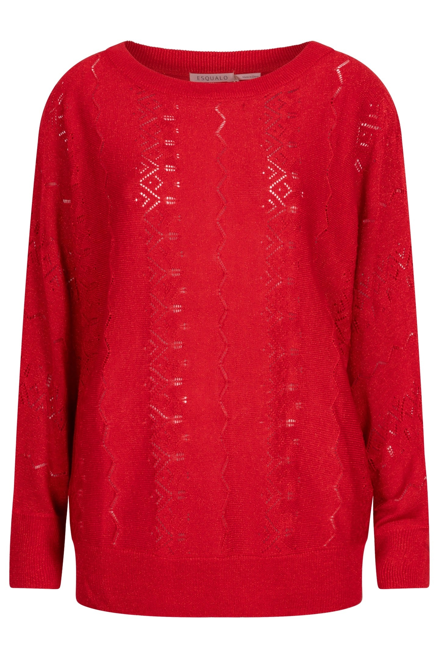 SWEATER BATWING LUREX RED 4
