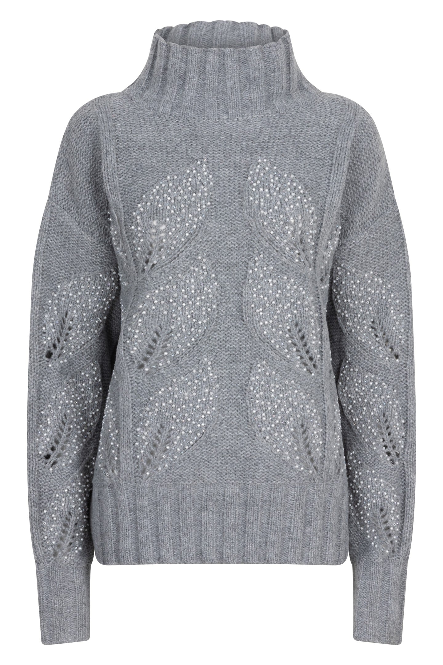 SWEATER MELANGE COL PEARL GREY 5