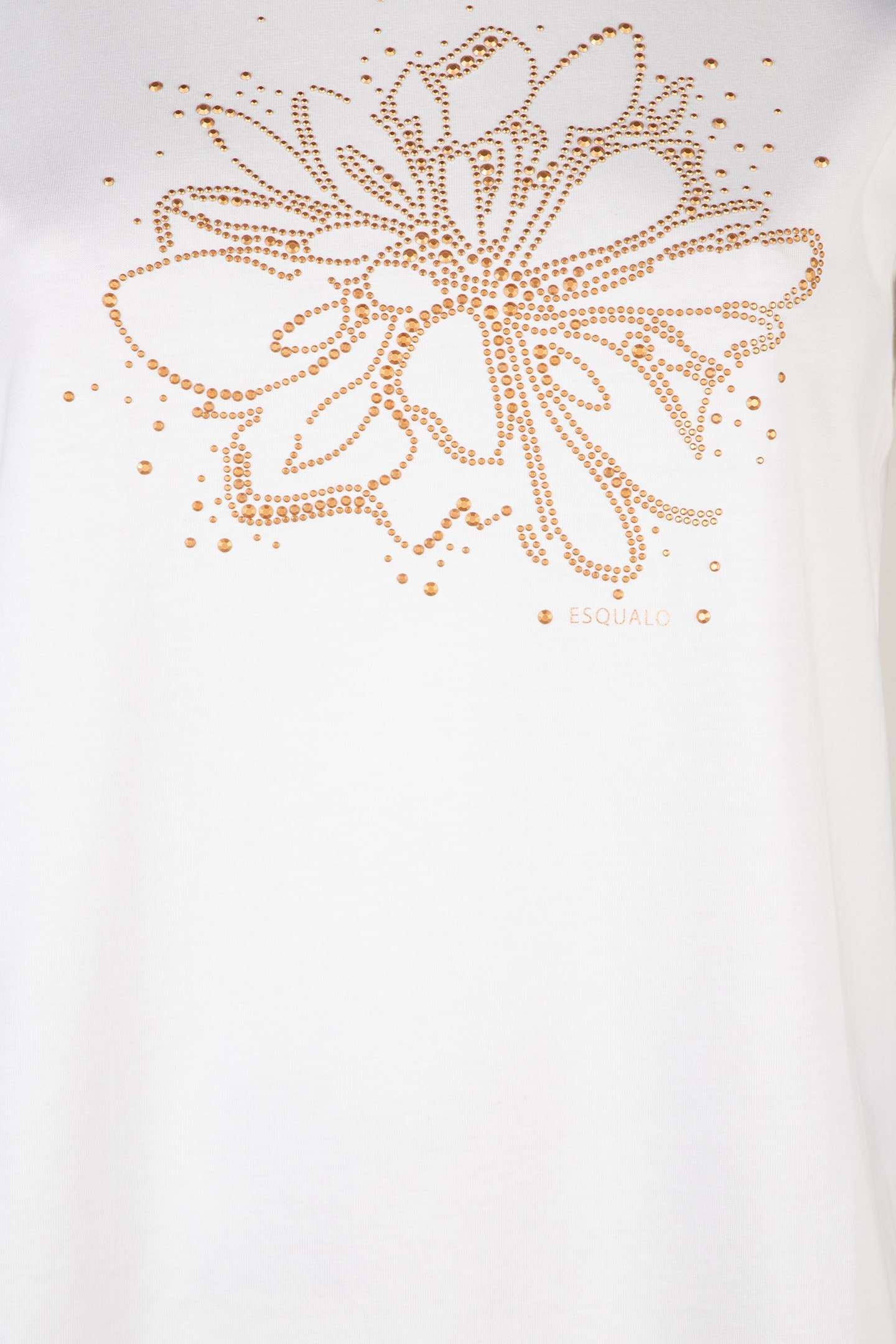 T-SHIRT FLOWER RHINESTONES OFF WHITE 4