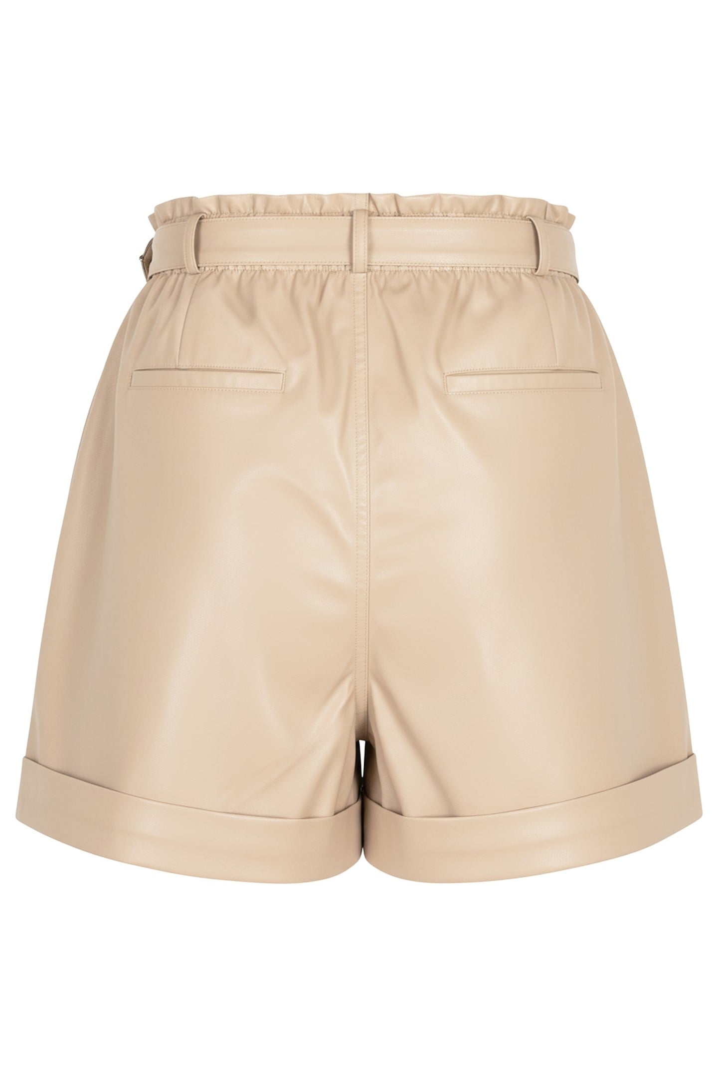 SHORTS VEGAN LEATHER SAND 2