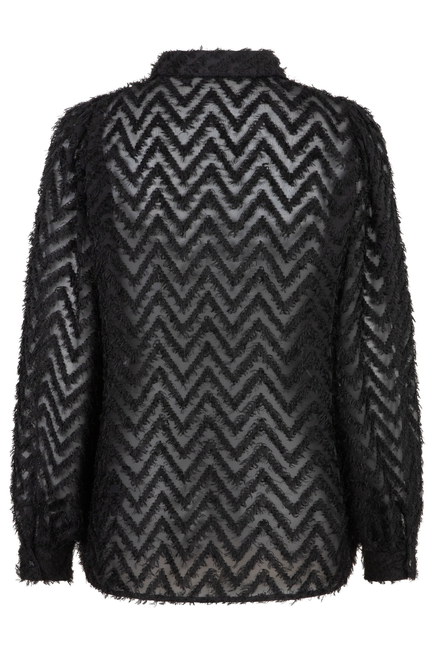 BLOUSE BASIC FLUFFY PLUMETIS BLACK 4