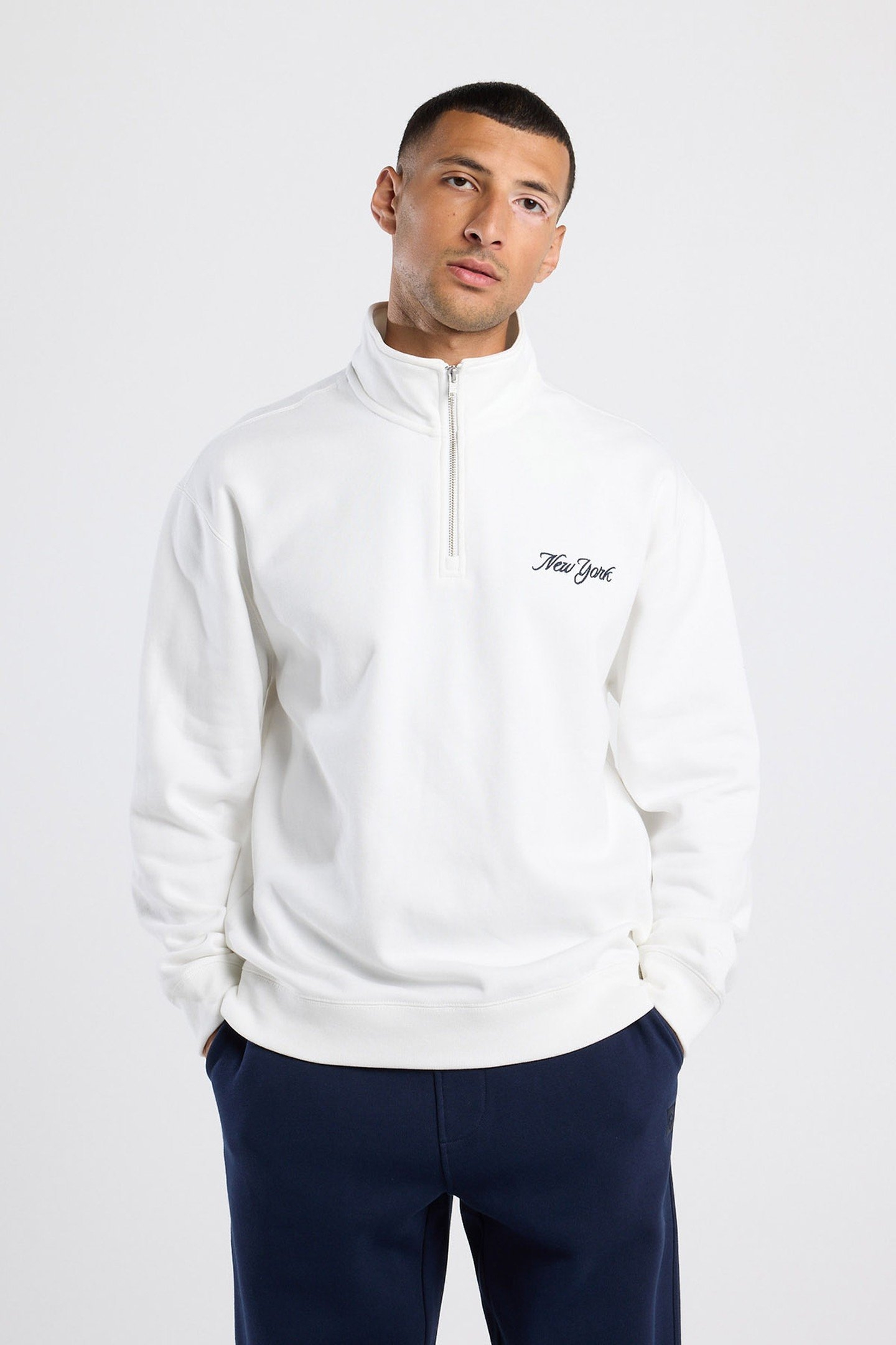 SEPPE HALF ZIP OFF WHITE 1