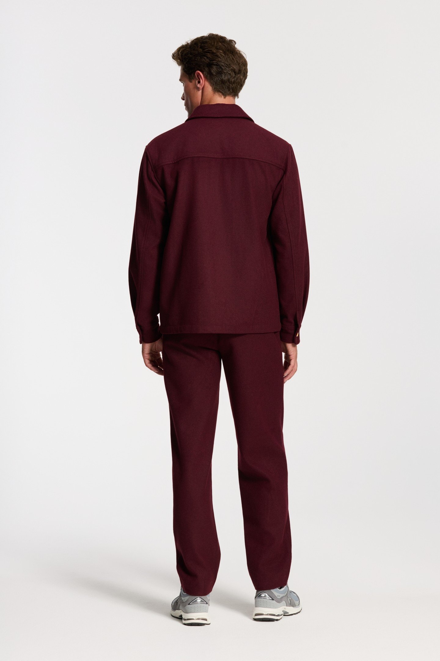 FORD WOOL BLEND STRAIGHT FIT TROUSERS RED EARTH 5