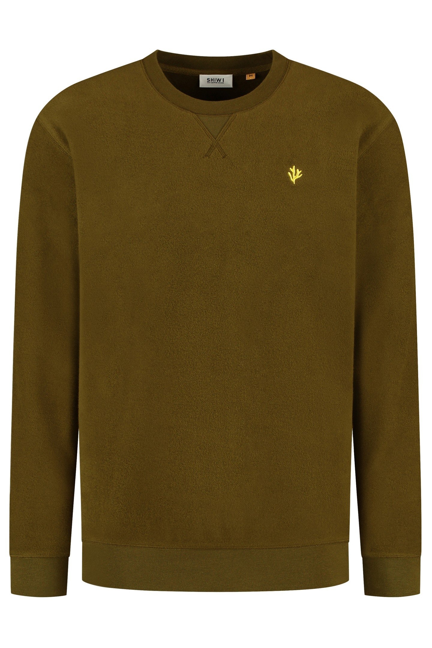 KYLE RELAXED FIT CORAL LOGO SWEATER GREEN OLIVE 5