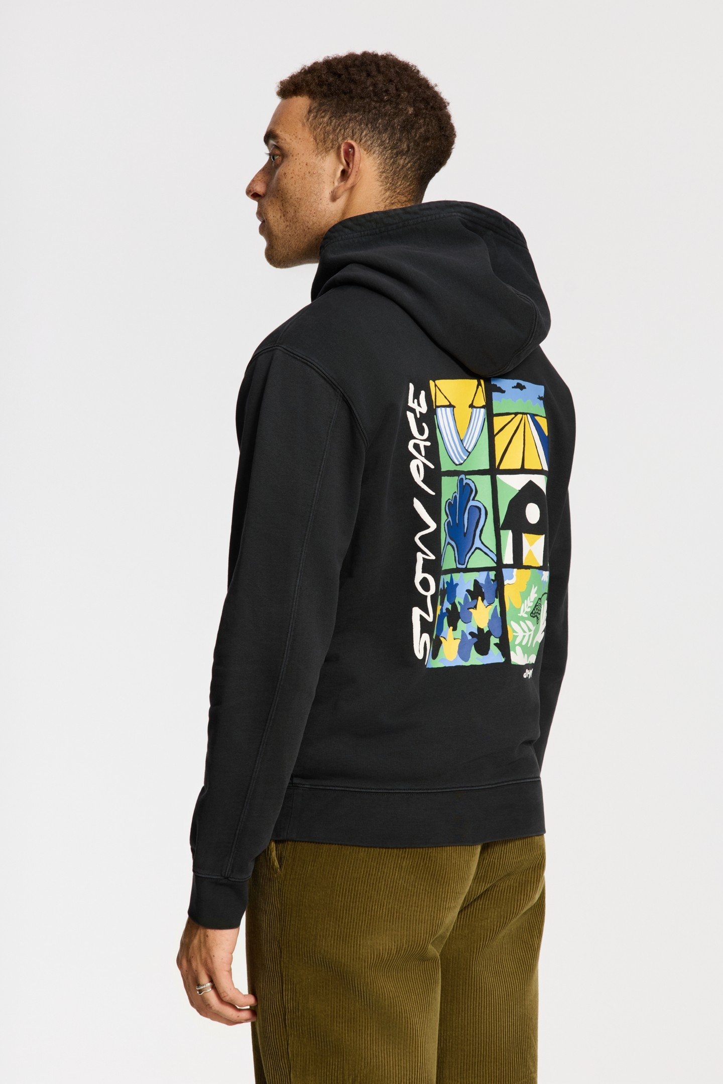 LEO REGULAR FIT SLOW PACE HOODIE BLACK 5