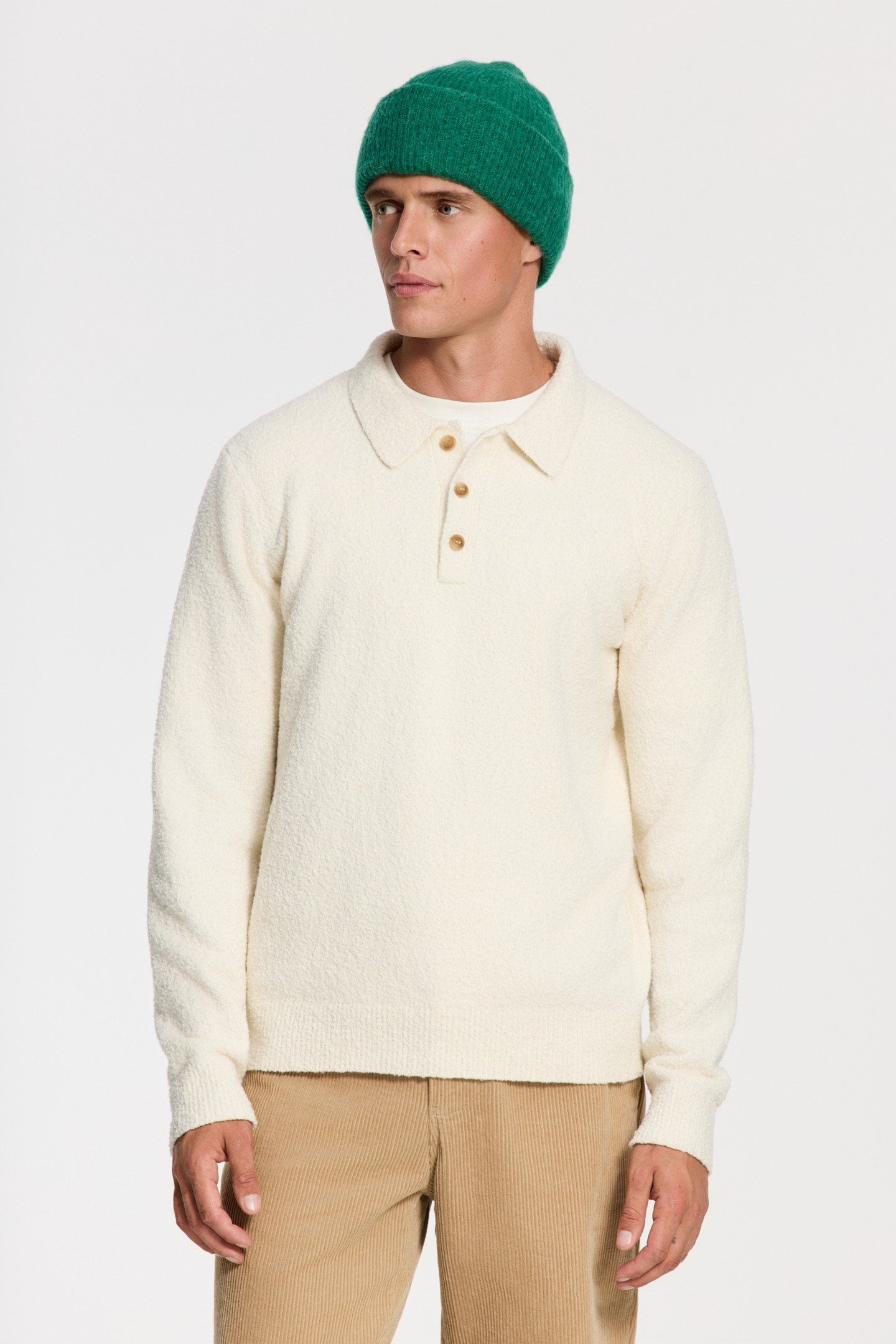 PENN REGULAR FIT BOUCLE POLO WHITE 1