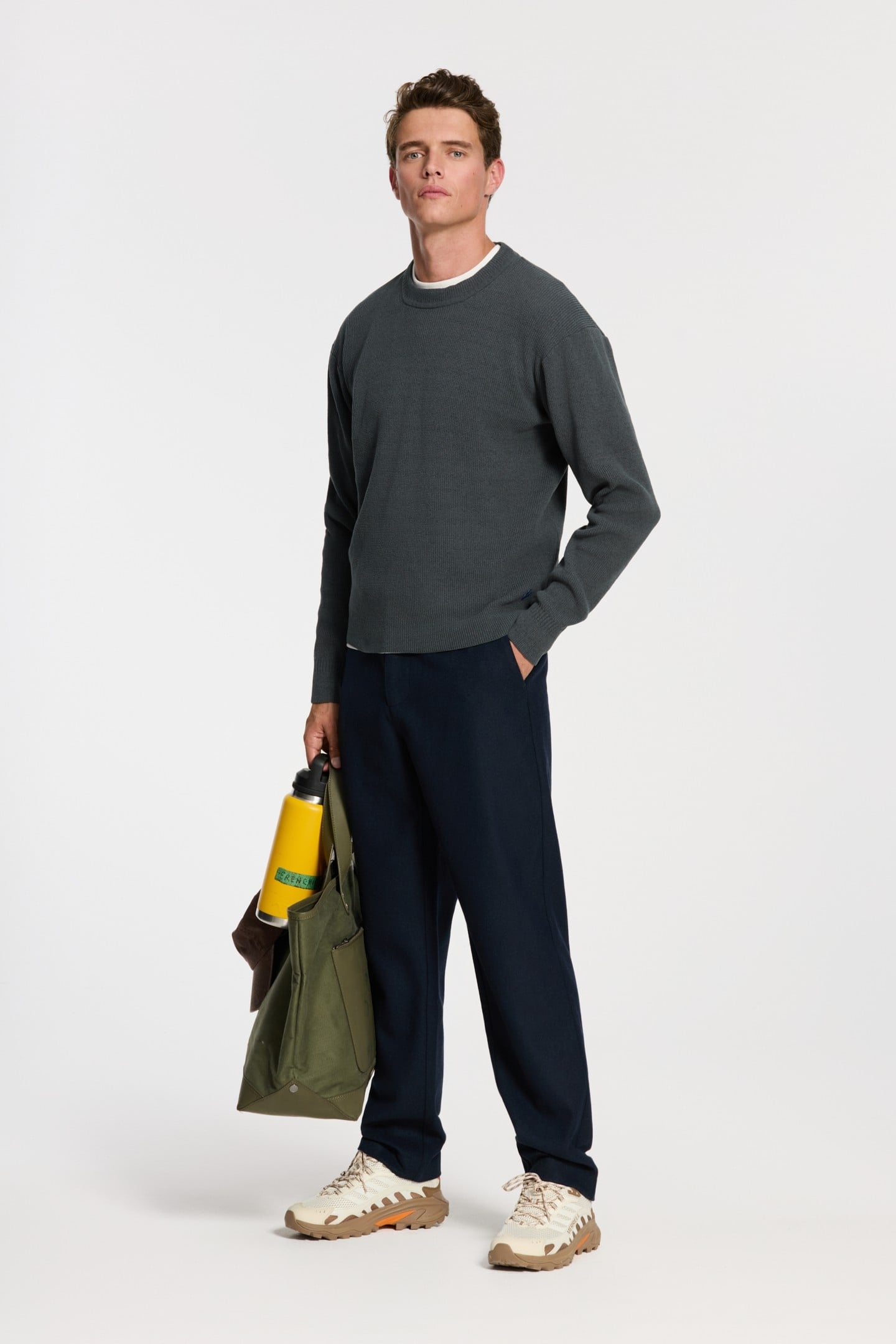 PIKE RELAXED FIT CHENILLE PULLOVER GREEN SMOKEY 4