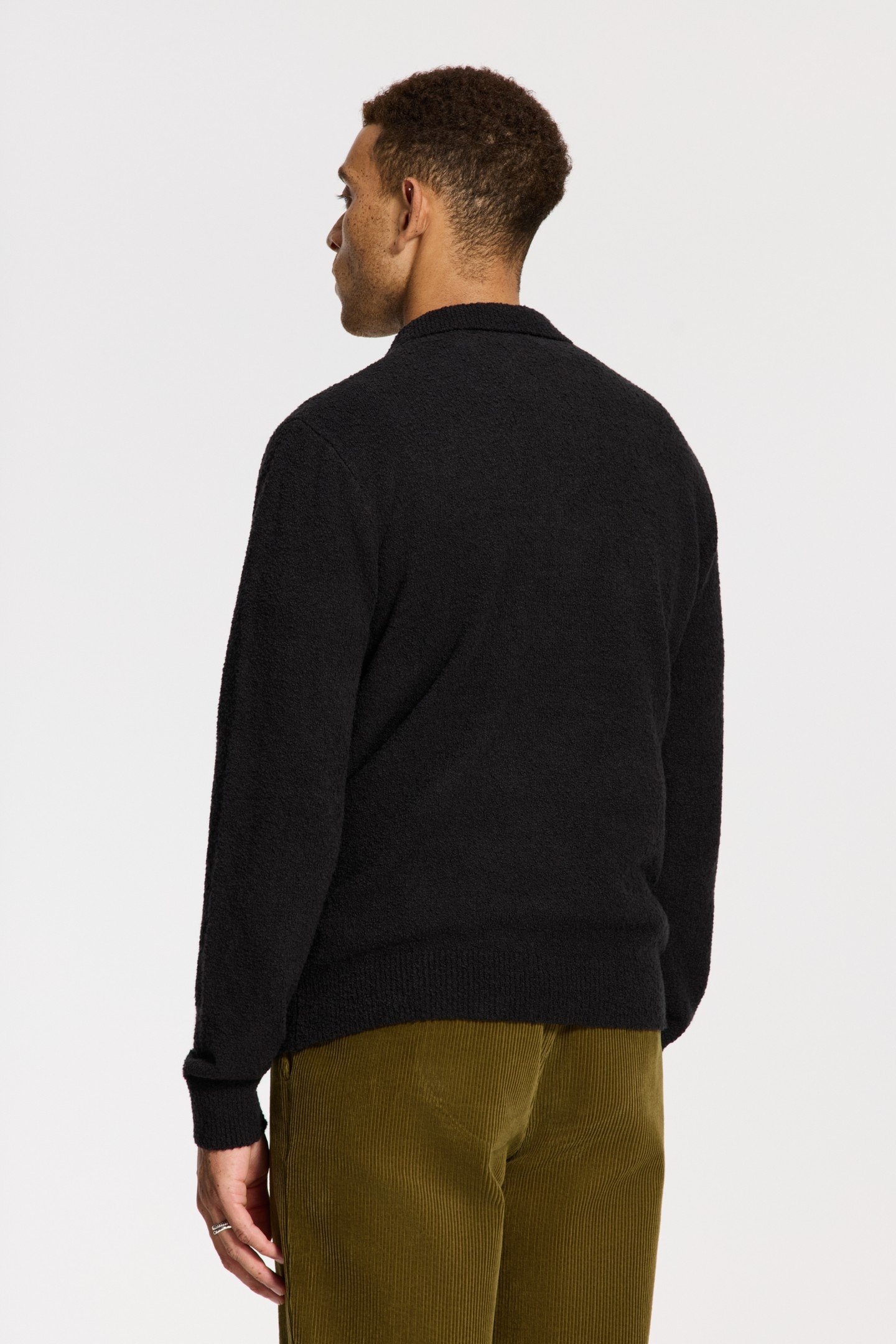 PENN REGULAR FIT BOUCLE POLO BLACK 3