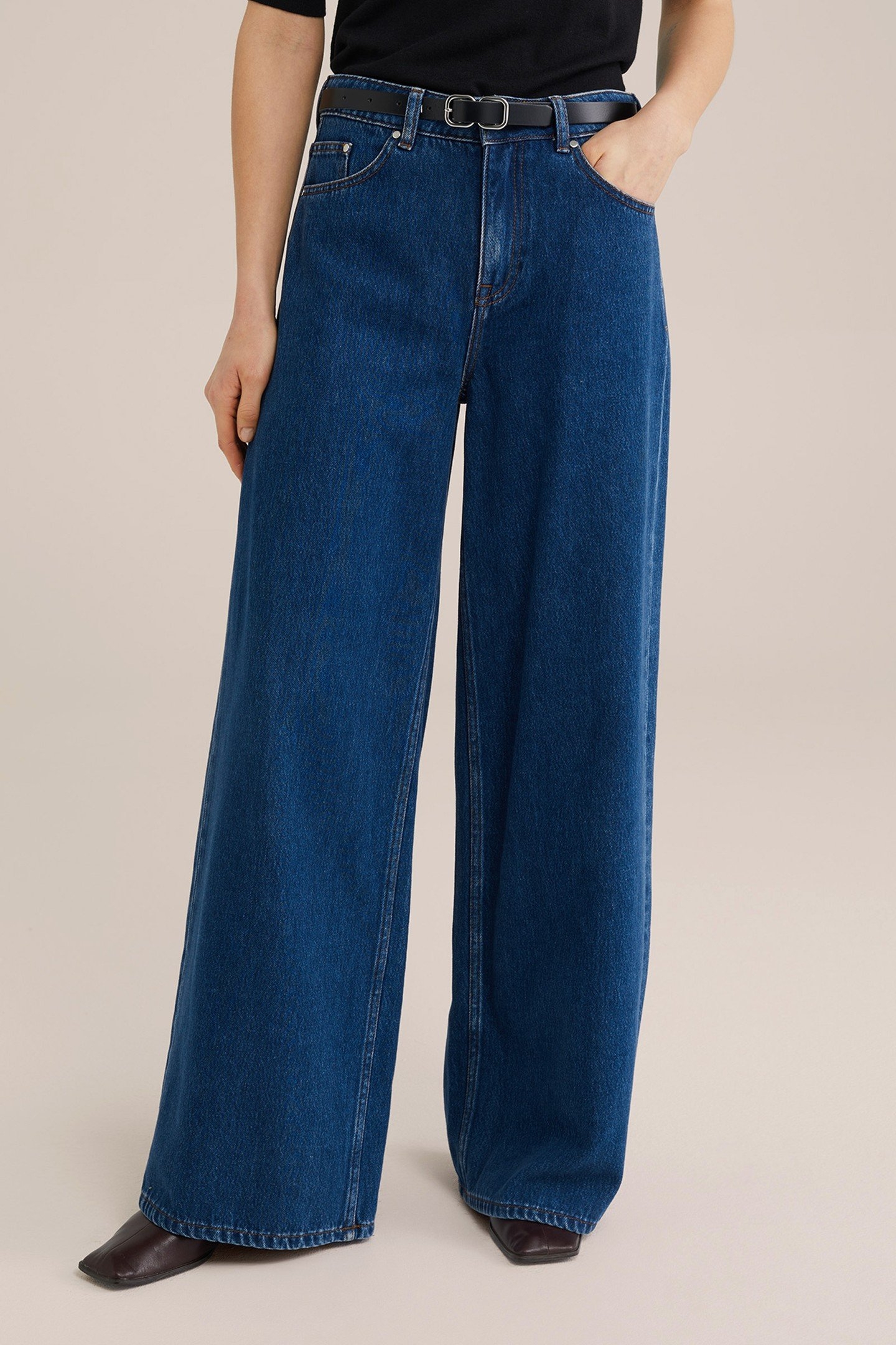 5-POCKET HIGH WAIST DARK BLUE 2