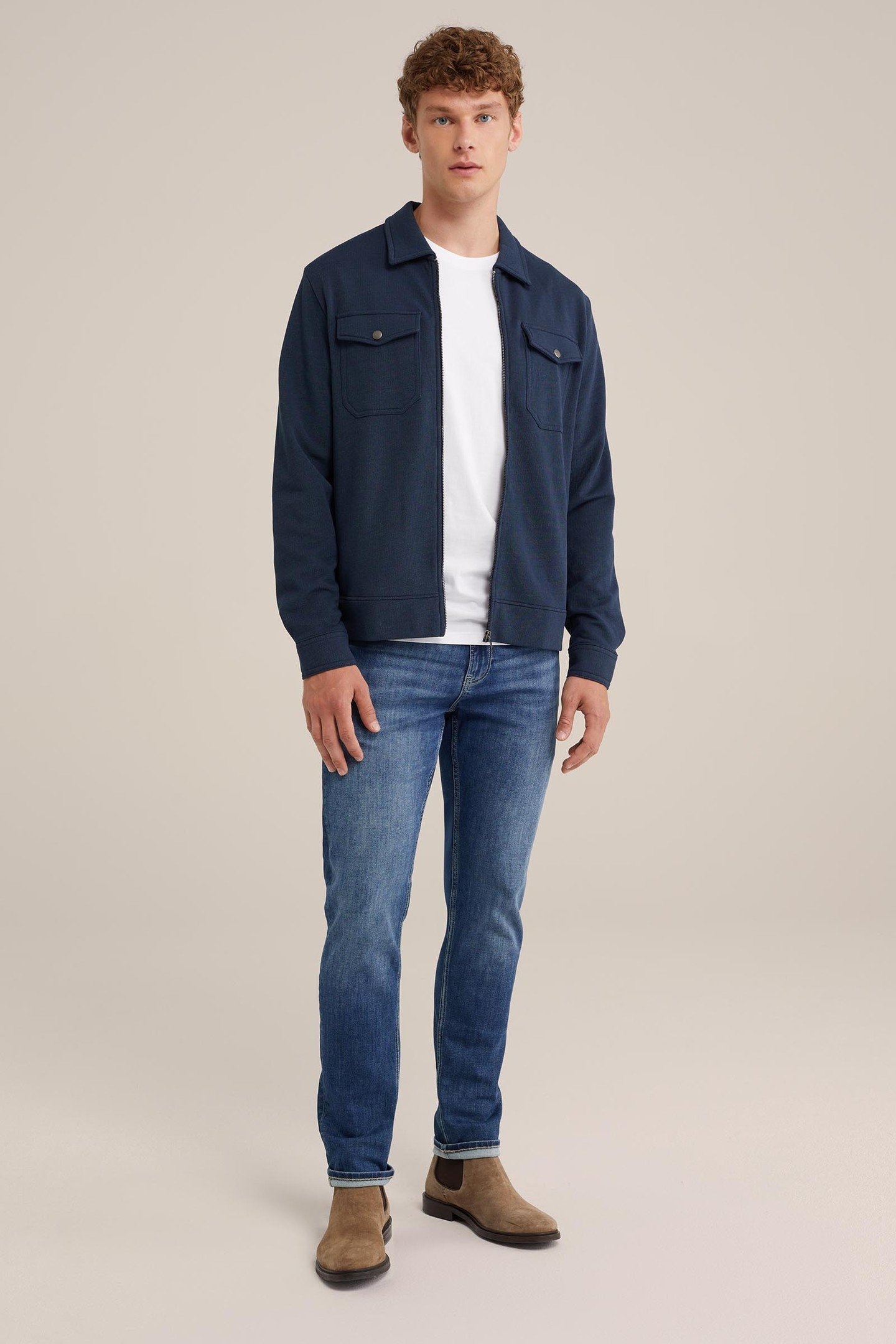 5-POCKET MID WAIST DARK BLUE 2