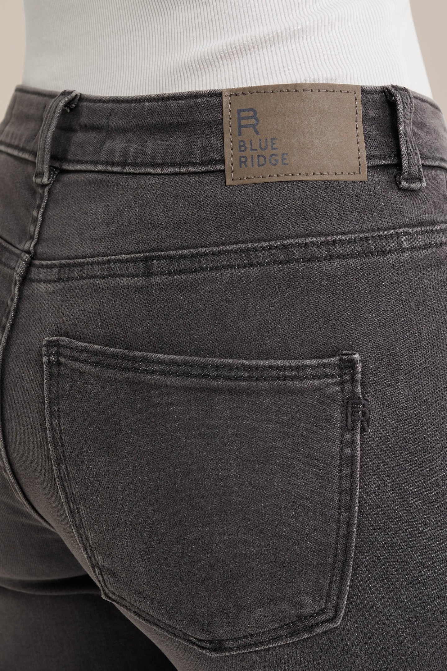 5-POCKET MID WAIST DARK GREY 5