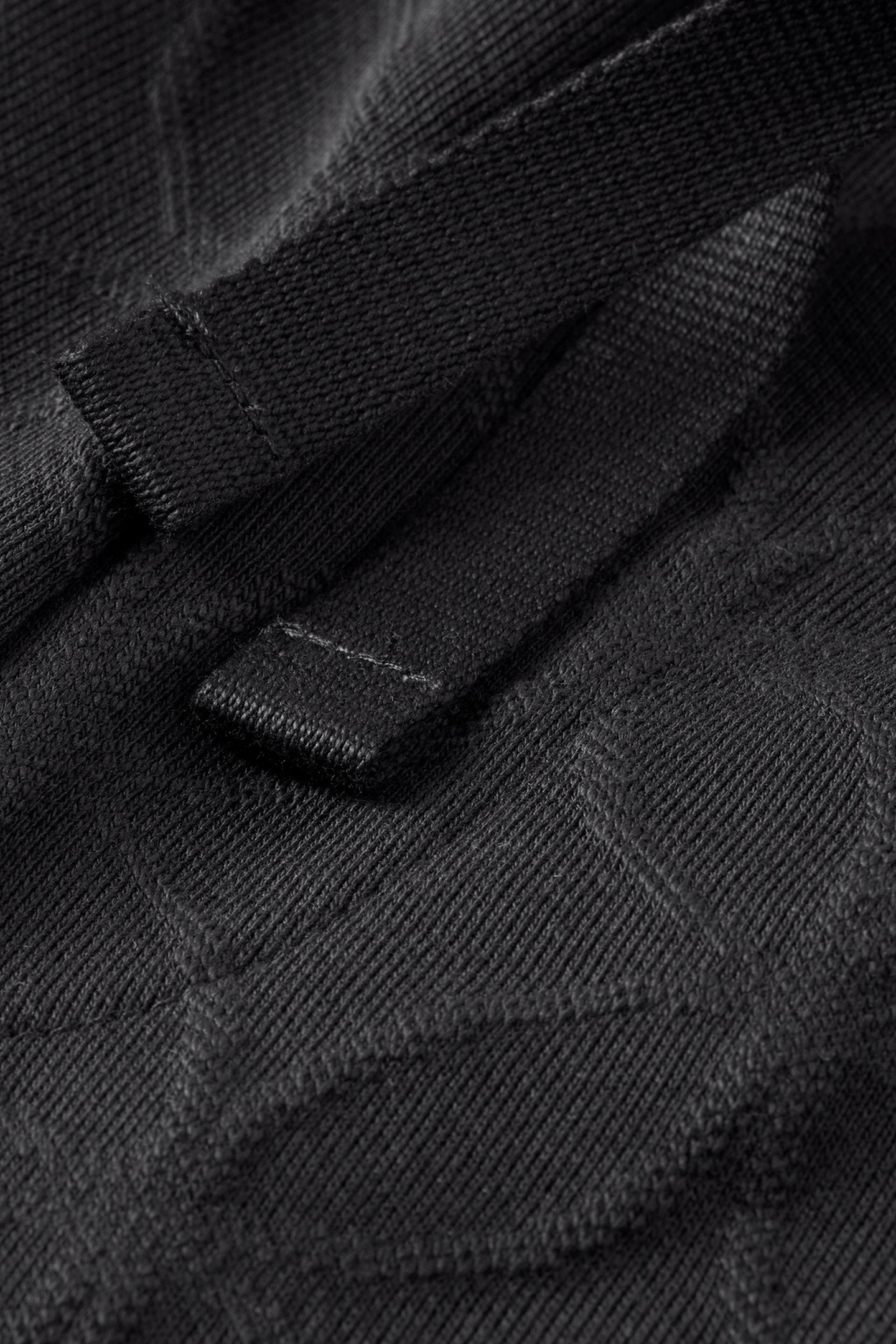 JACQUARD TERRY RELAXED STRAIGHT FIT SWEATPANTS BLACK 2