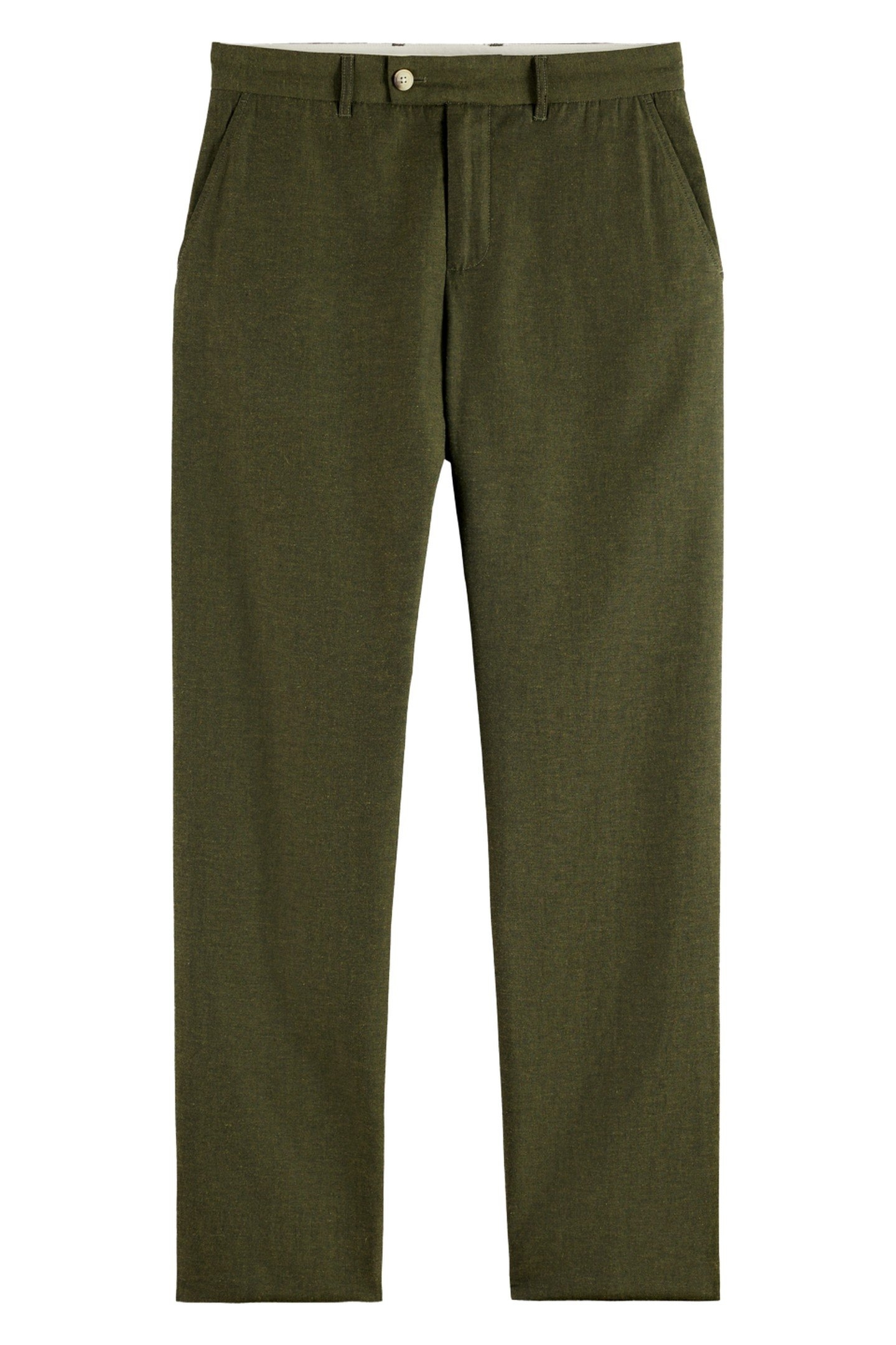 OTIS - LINEN-BLEND CHINO ARMY MELANGE 4