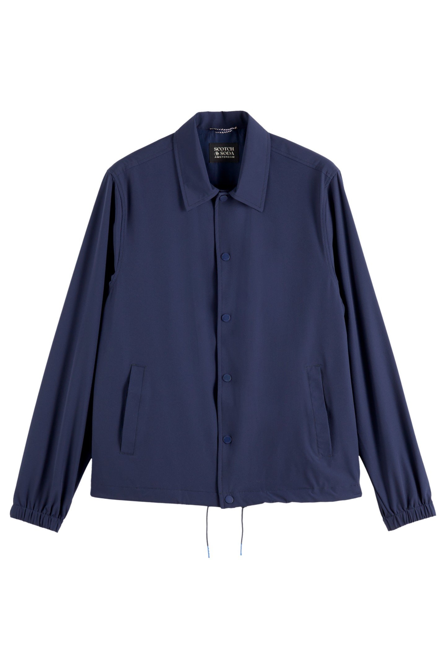 STRETCH NYLON-BLEND COACH JACKET NAVY 1