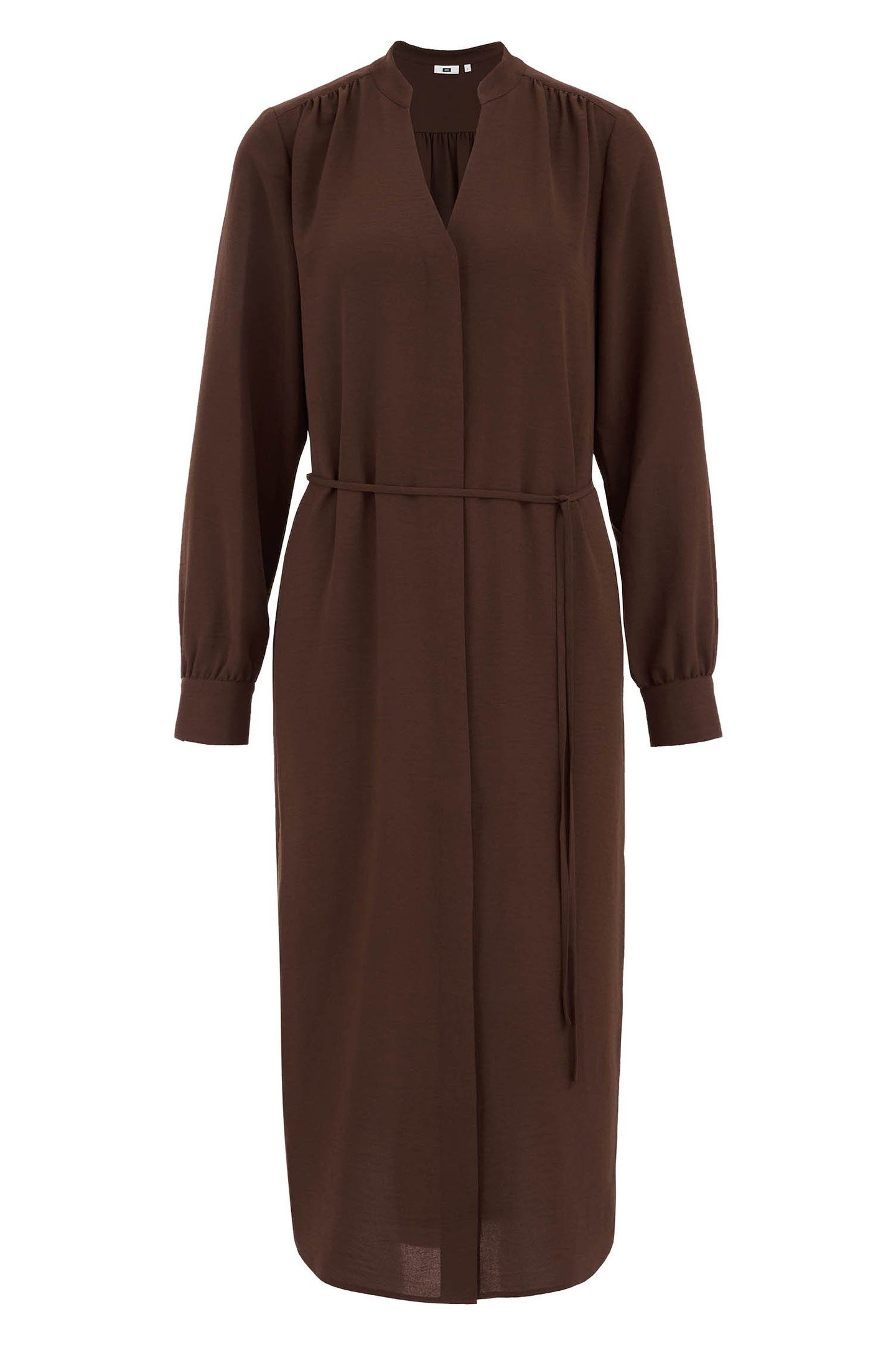 DRESS MID LENGTH BROWN 4