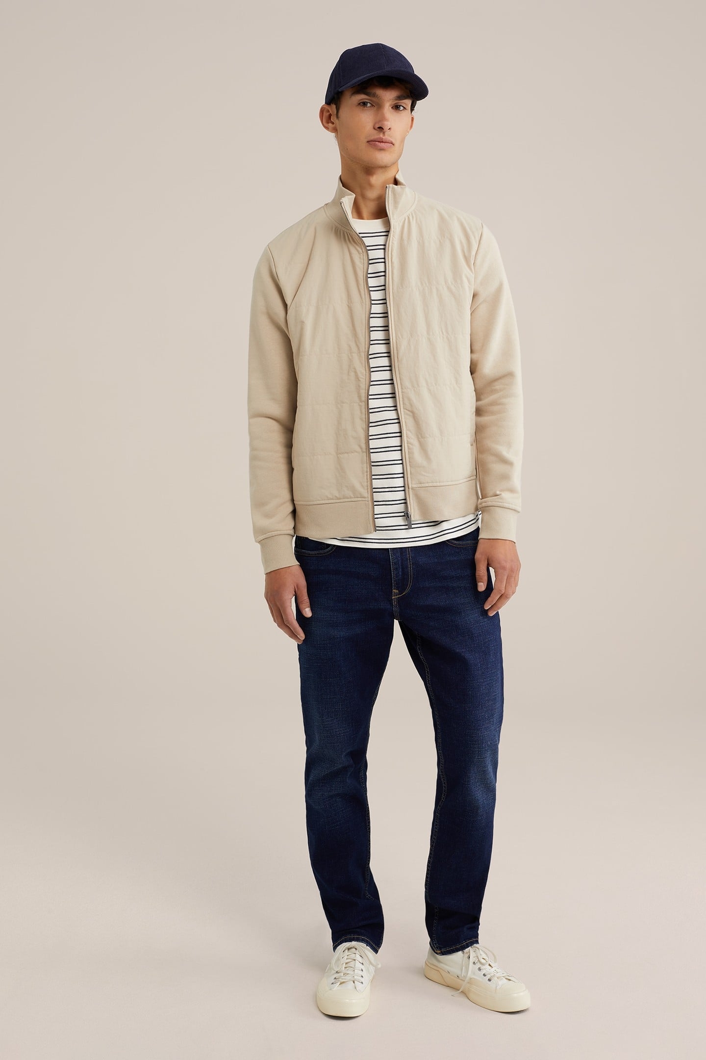 CARDIGAN WITH ZIPPER BEIGE 2