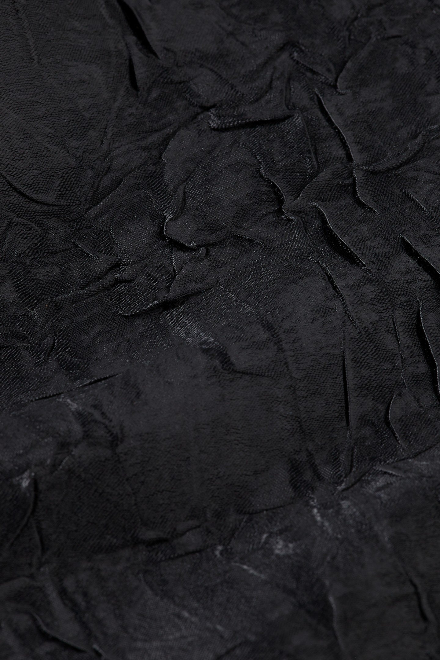 CRUSHED SATIN SKIRT BLACK 2