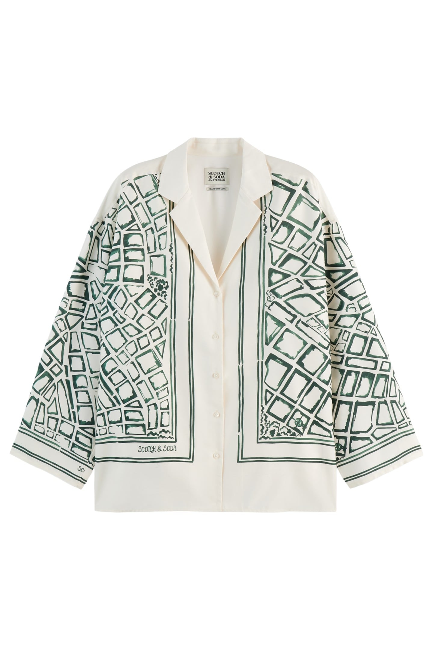 OVERSIZED PLACED PRINT SHIRT NIEUW AMSTERDAM CITY SOFT ICE 1
