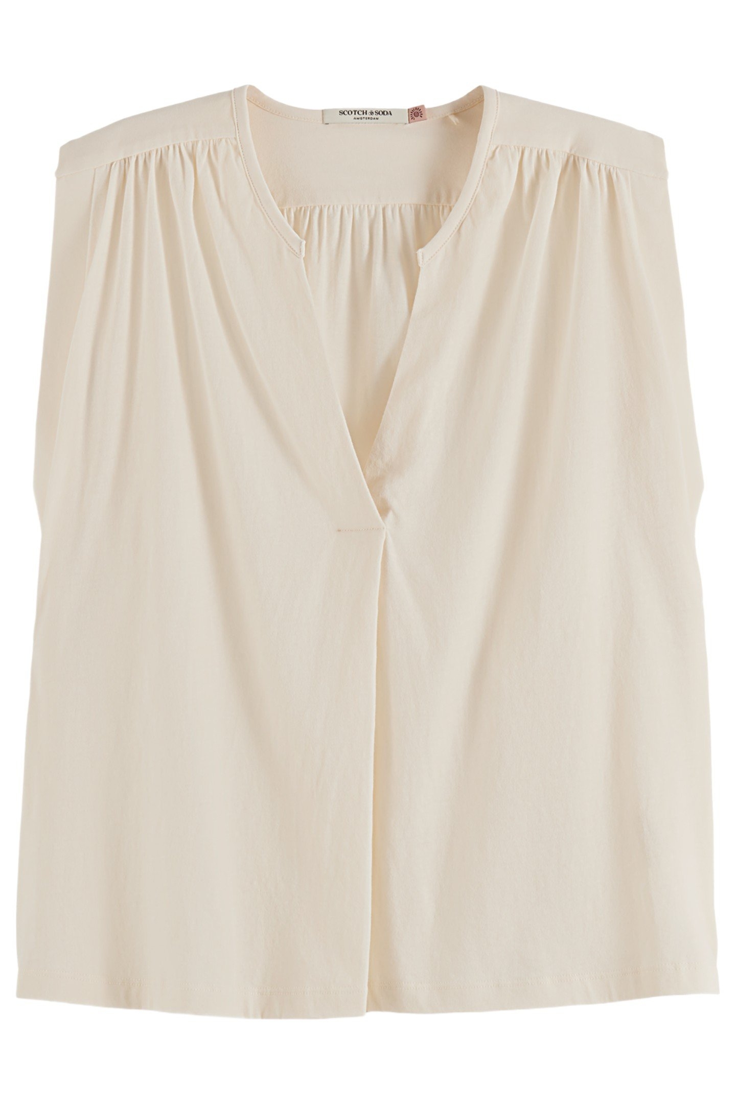 DRAPEY V-NECK T-SHIRT SOFT ICE 4