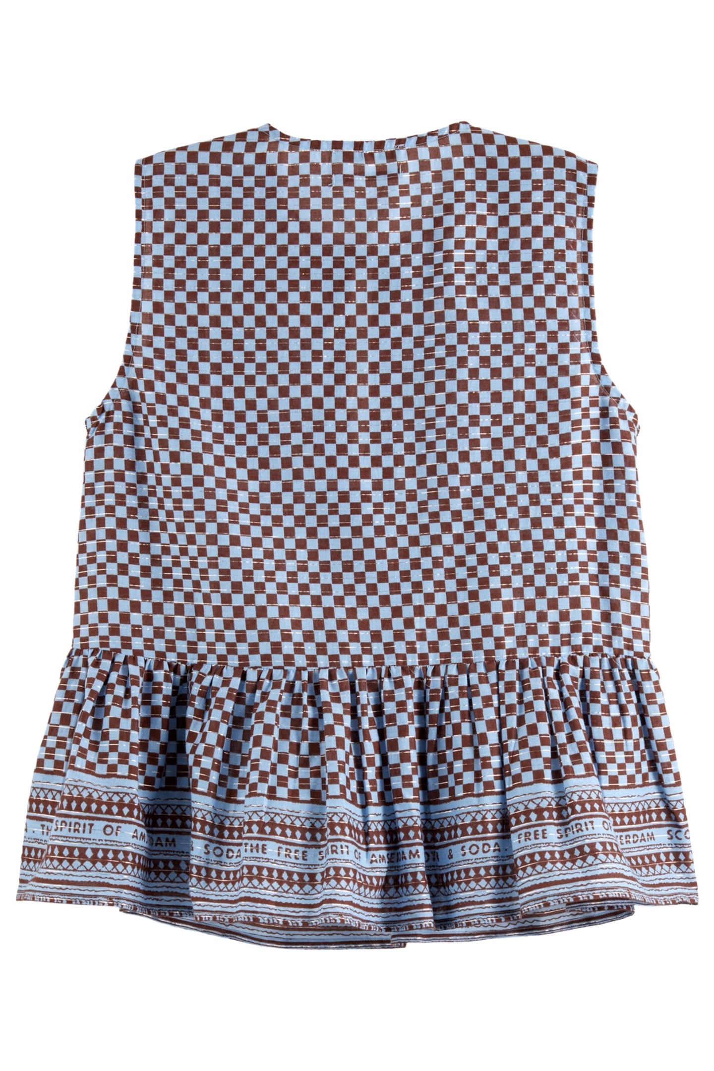 BOW DETAILS TOP BLOCK PRINT 7