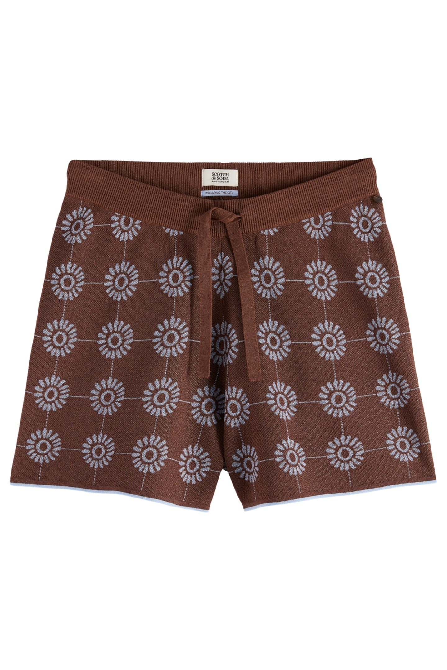 JACQUARD KNITTED SHORTS COLD BREW 4