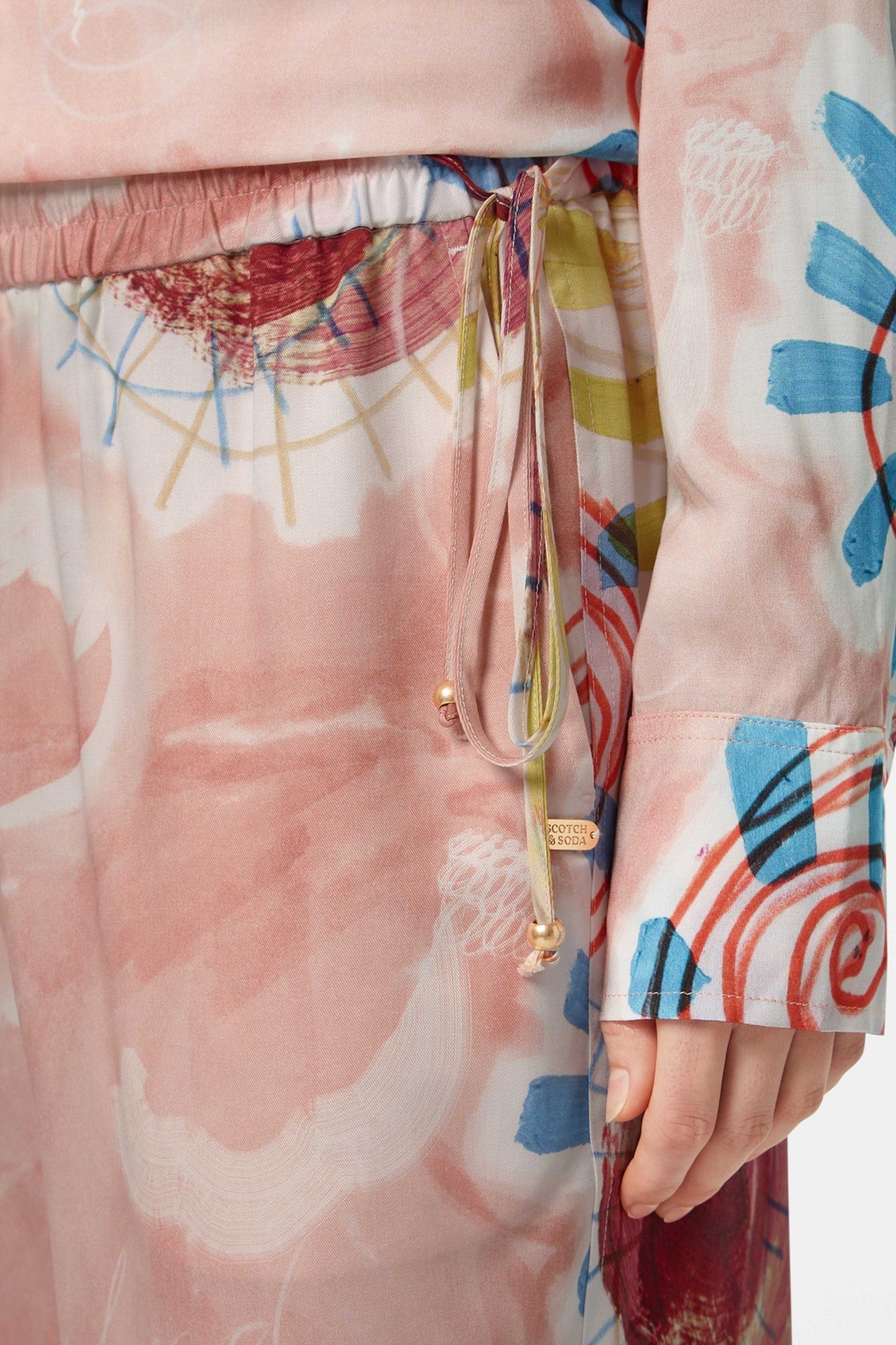 GIA - MID RISE WIDE LEG ELASTICATED TROUSERS ABSTRACT SUN PI 6