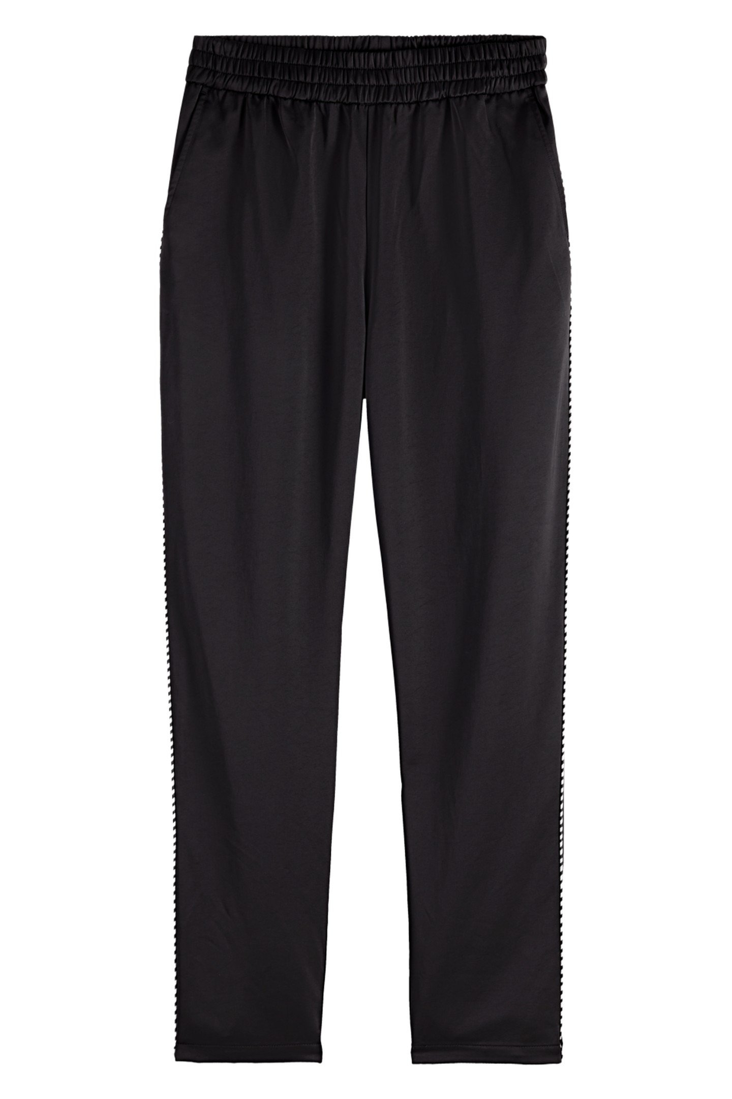 MAIA MID RISE SATIN PULL ON PANT BLACK 6
