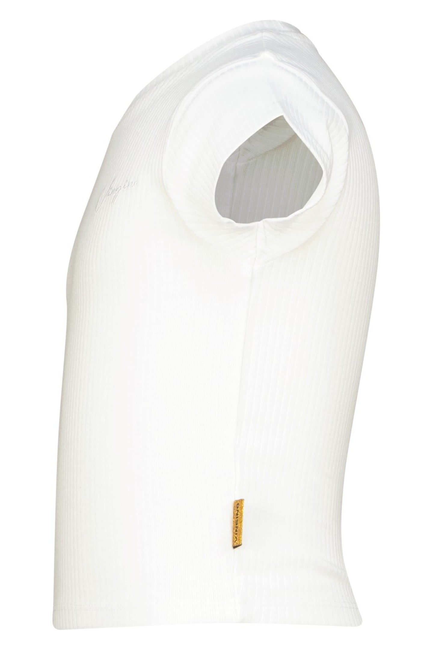 GIRLS BASIC-CROP RIB TEE T-SHIRT REAL WHITE 3