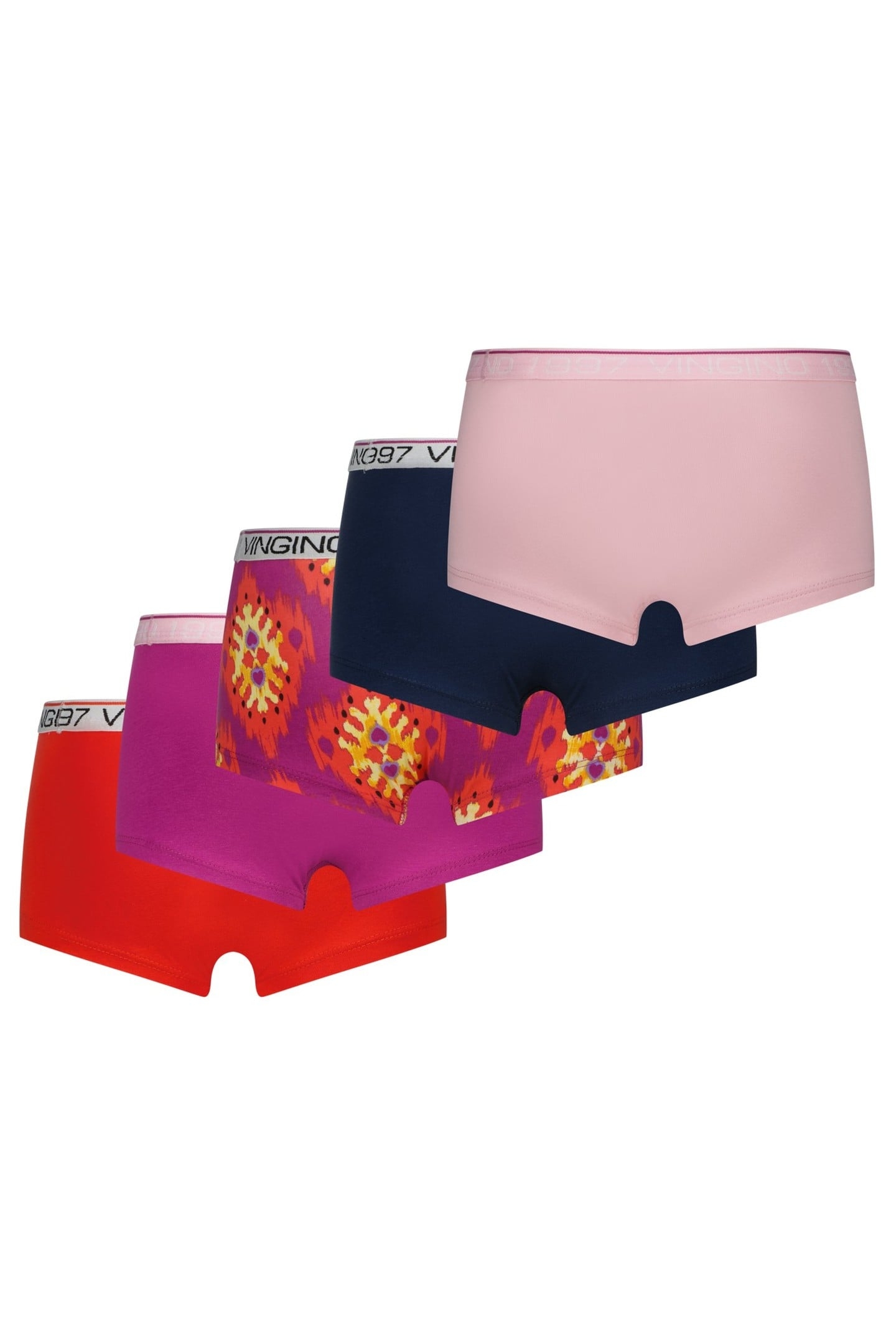 GIRLS G-SO26-9 ETHNIC HEART 5 PACK HIPSTER ASTER PINK 1