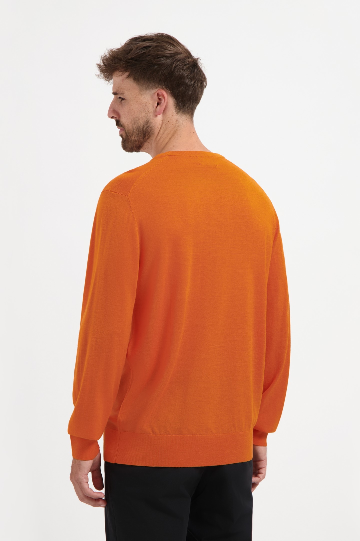 CREW NECK 100% MERINO CURCUMA ORANGE 3