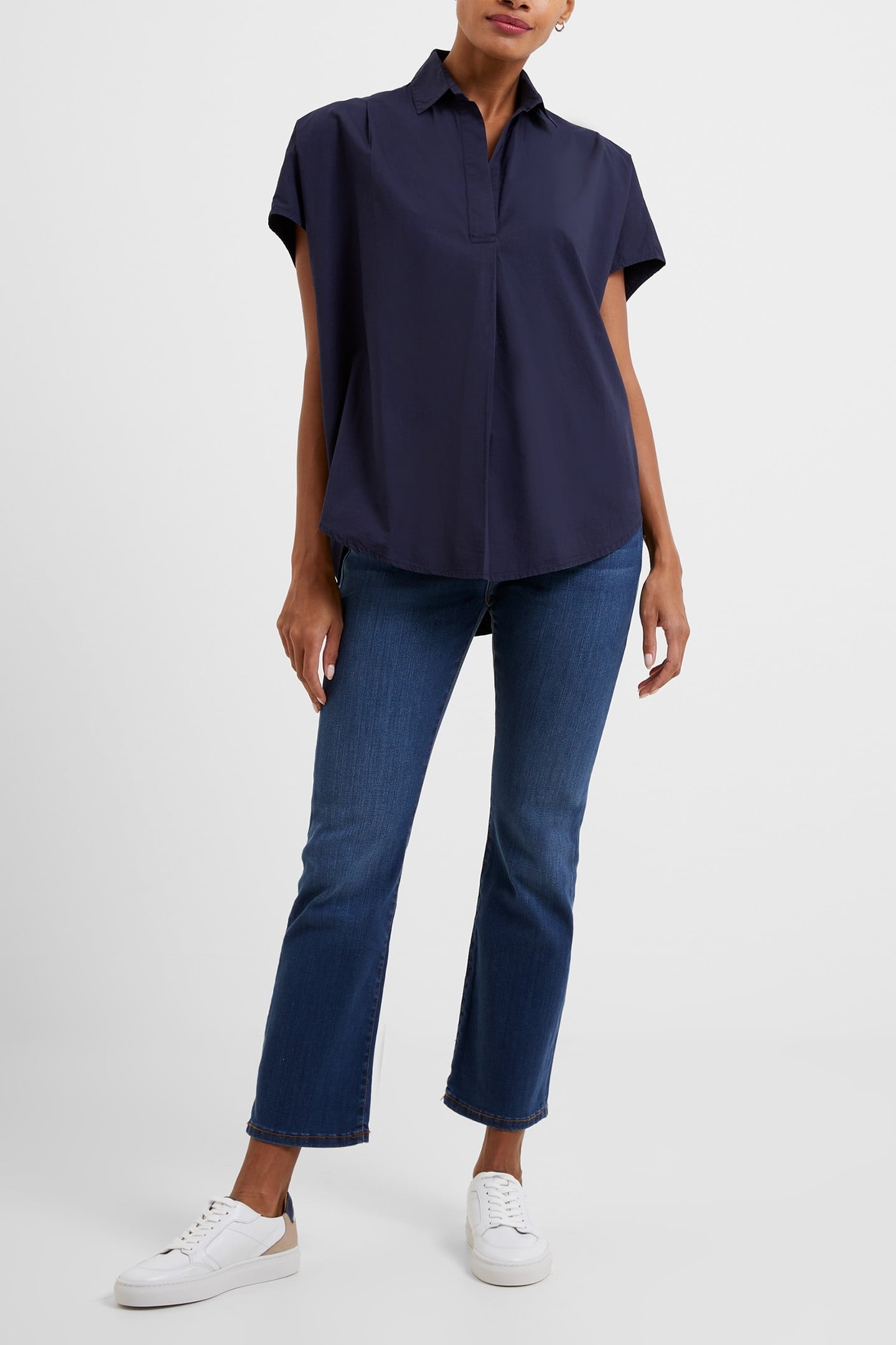 CELE RHODES POPLIN SLVLSS SHRT INDIGO 1