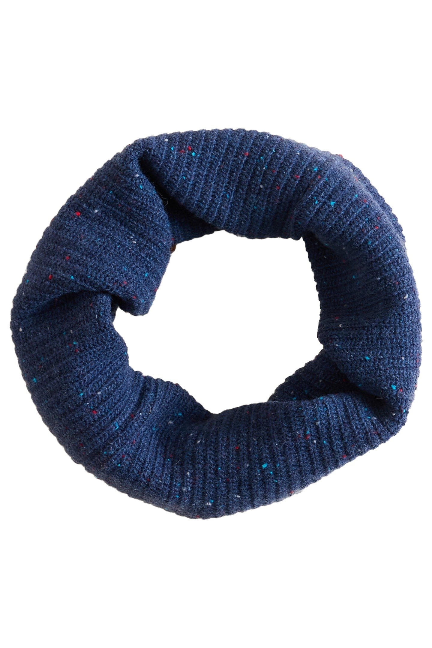 ALBIE KNIT COLOURBLOCK SNOOD NAVY MULTI 1