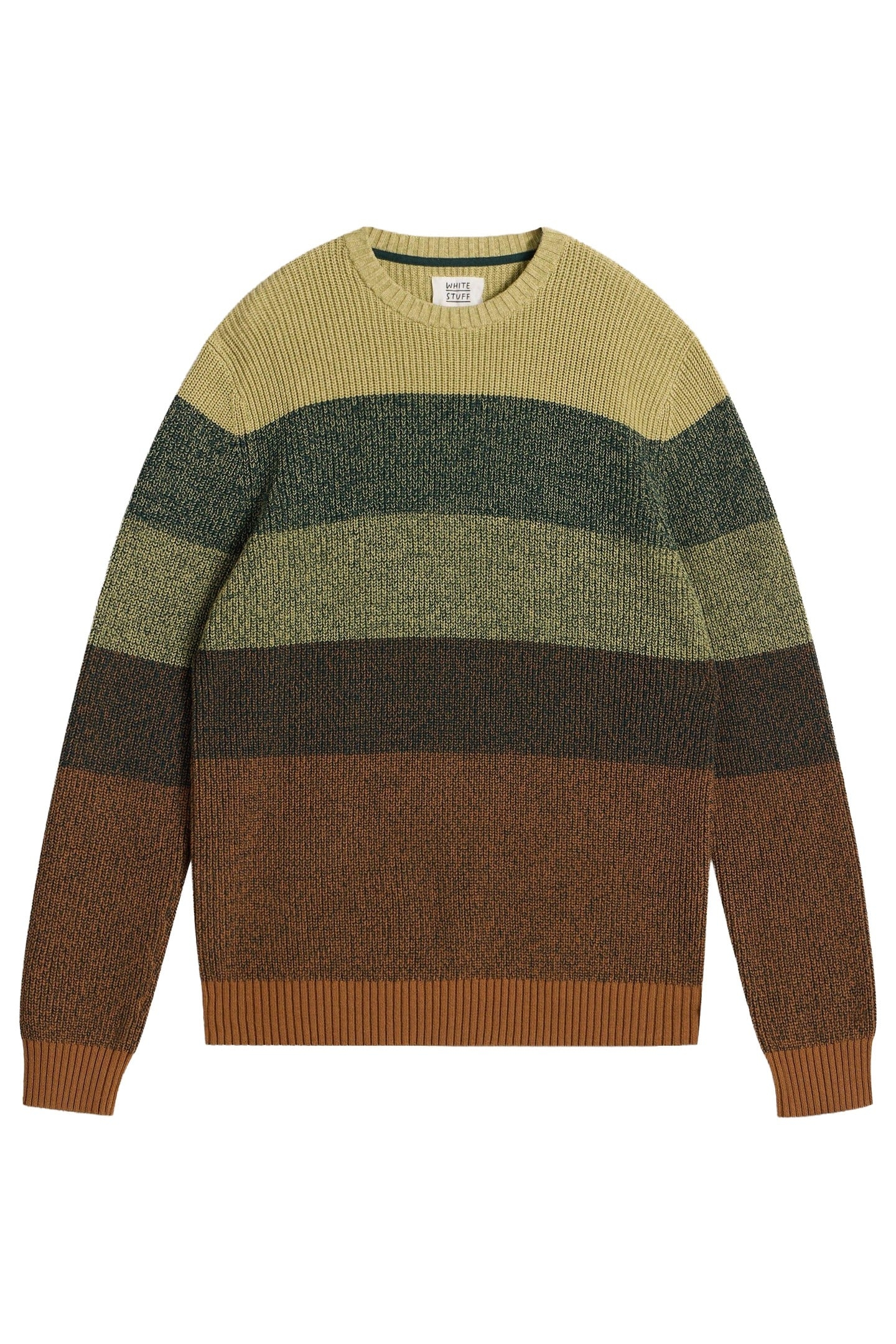 TWISTED COLOURBLOCK CREW GREEN MULTI 3