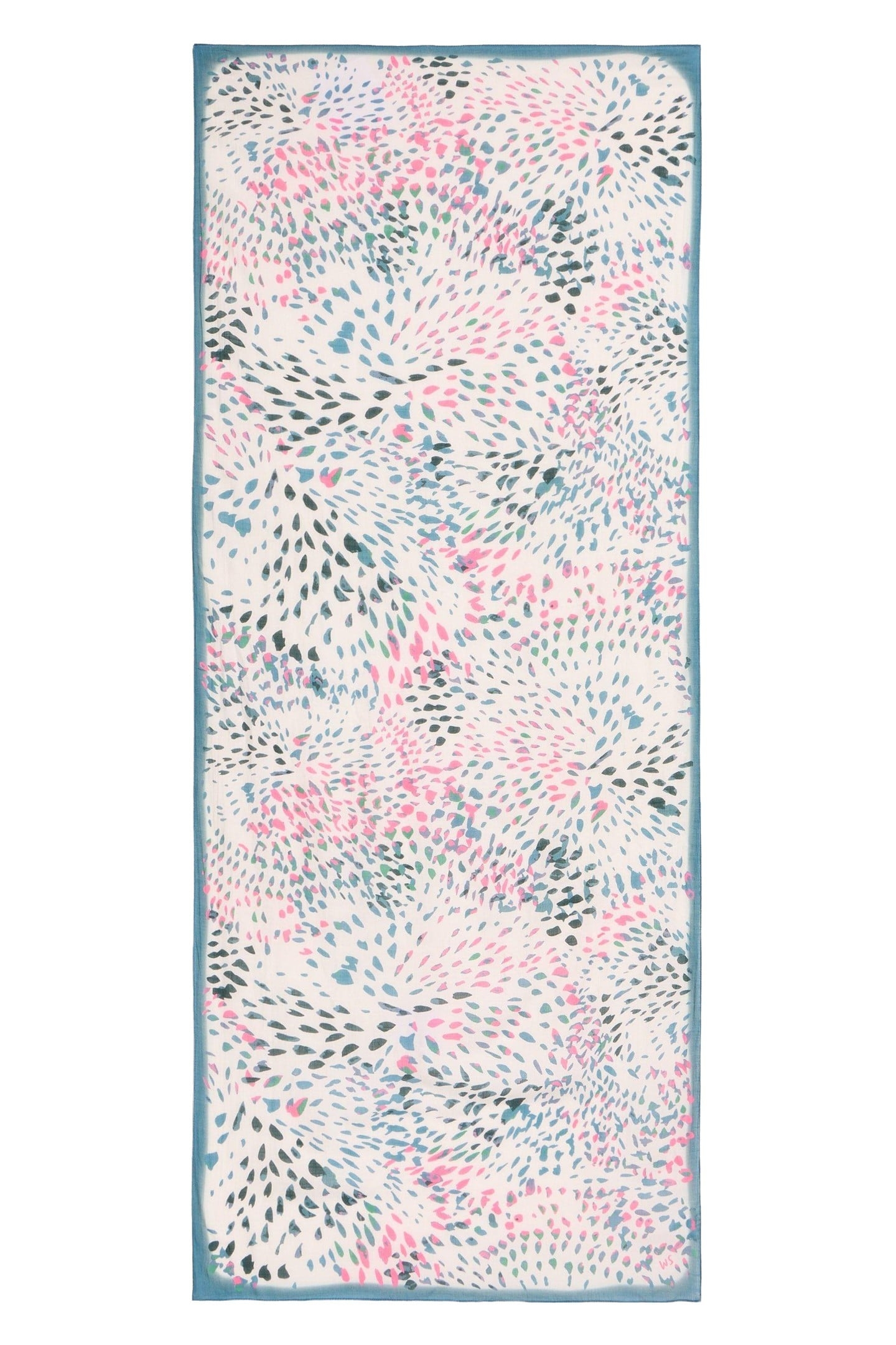 FIREWORK PRINT SCARF IVORY MULTI 1