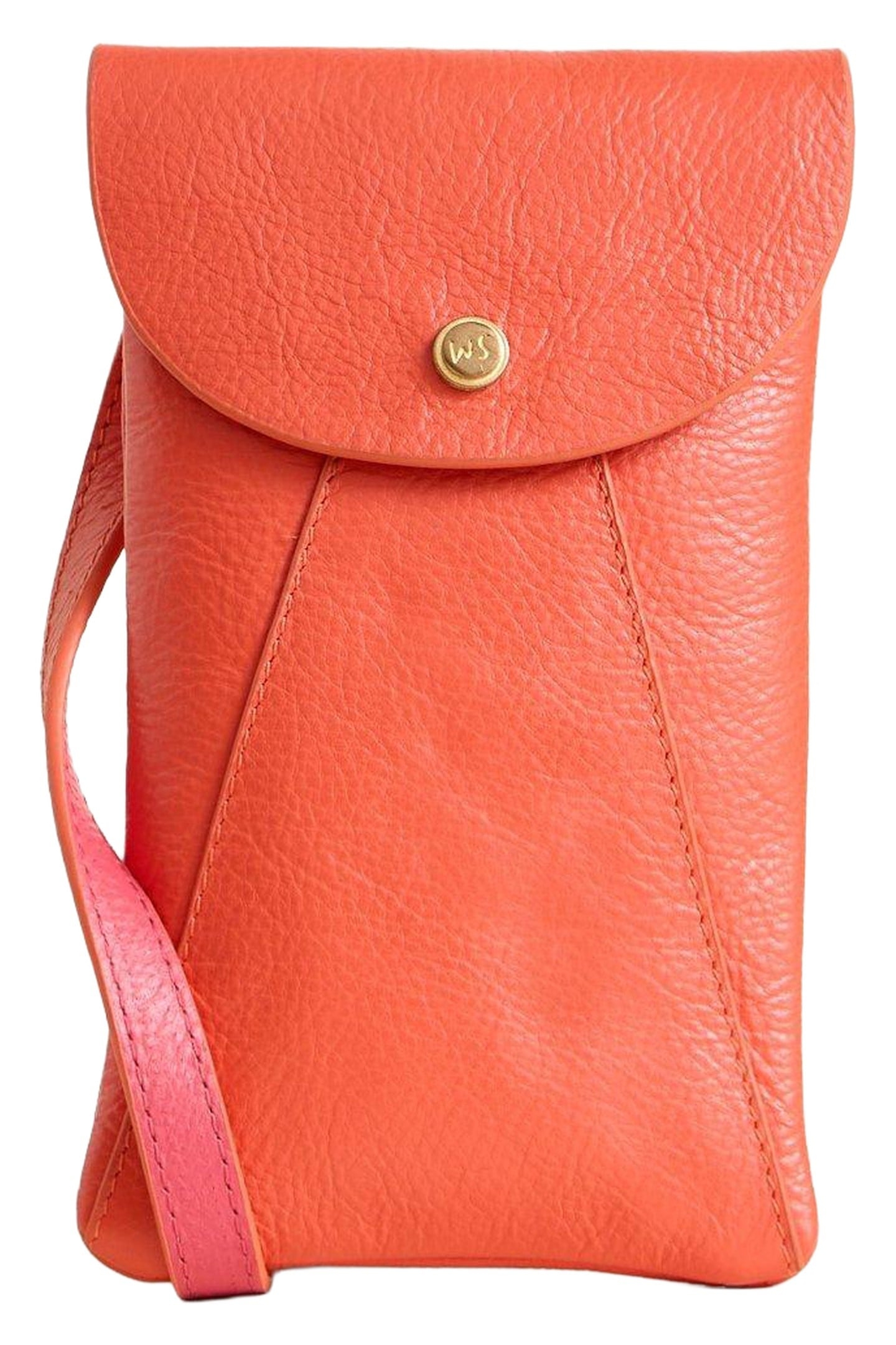 COCO LEATHER PHONE BAG BRIGHT RED 4