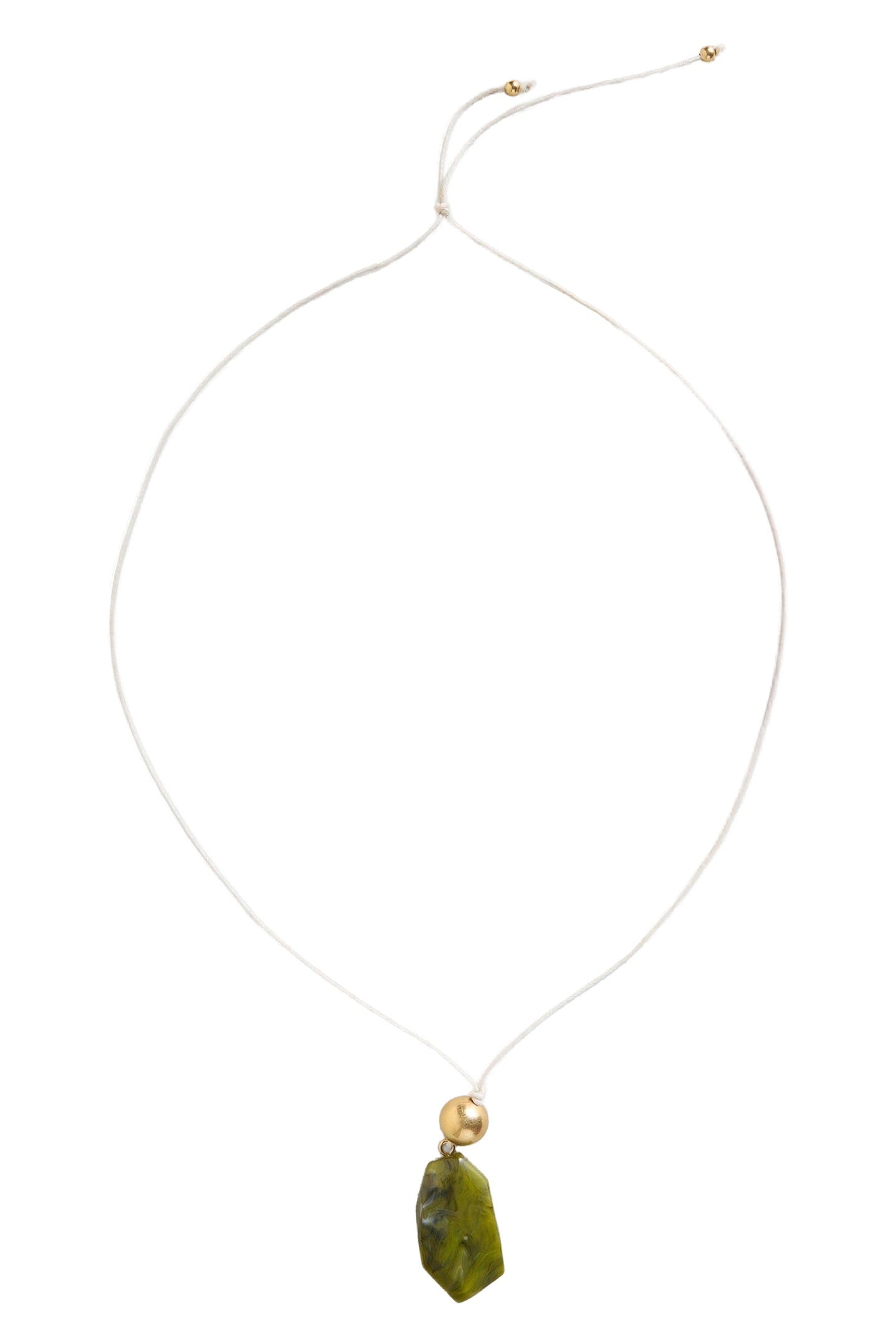 FERN PENDANT NECKLACE BRIGHT GREEN 2