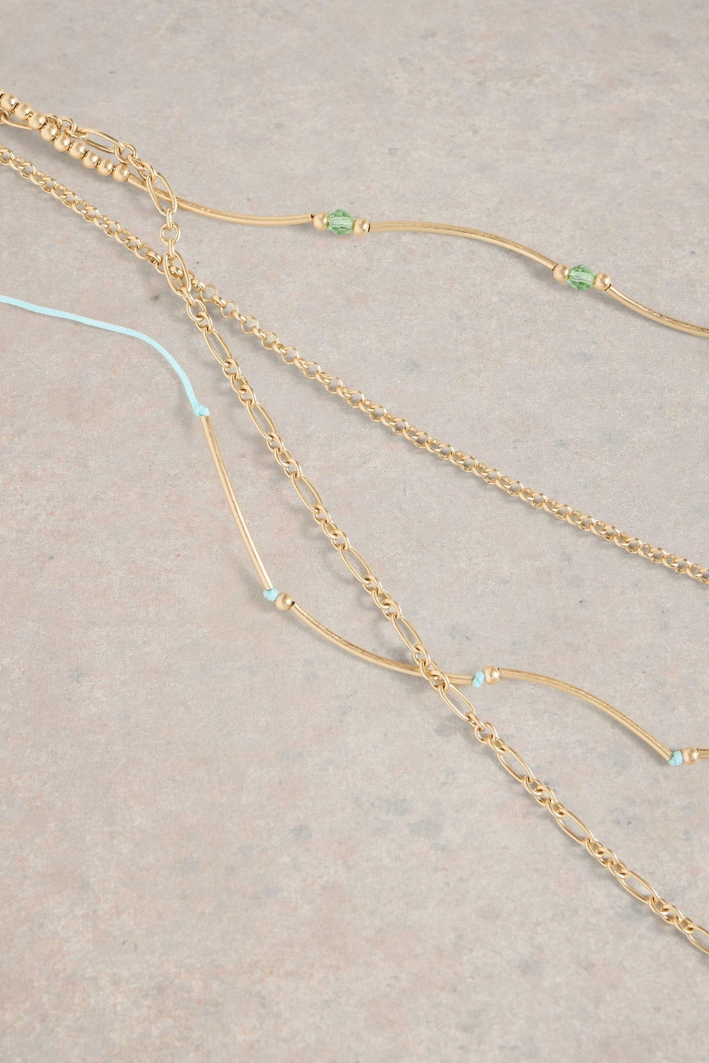 BLOSSOM MULTI LAYER NECKLACE GOLD TONE METALLIC 2