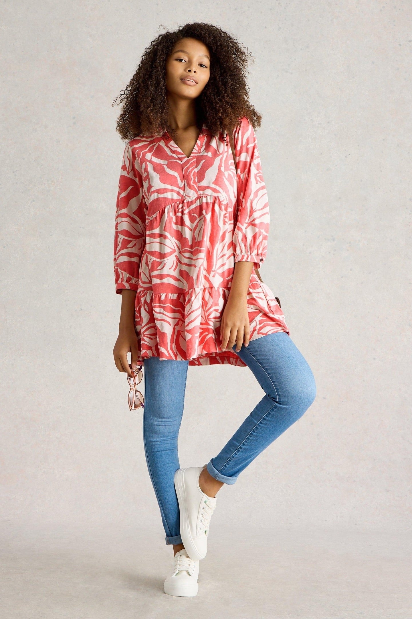 MARTA TUNIC CORAL PRINT 2