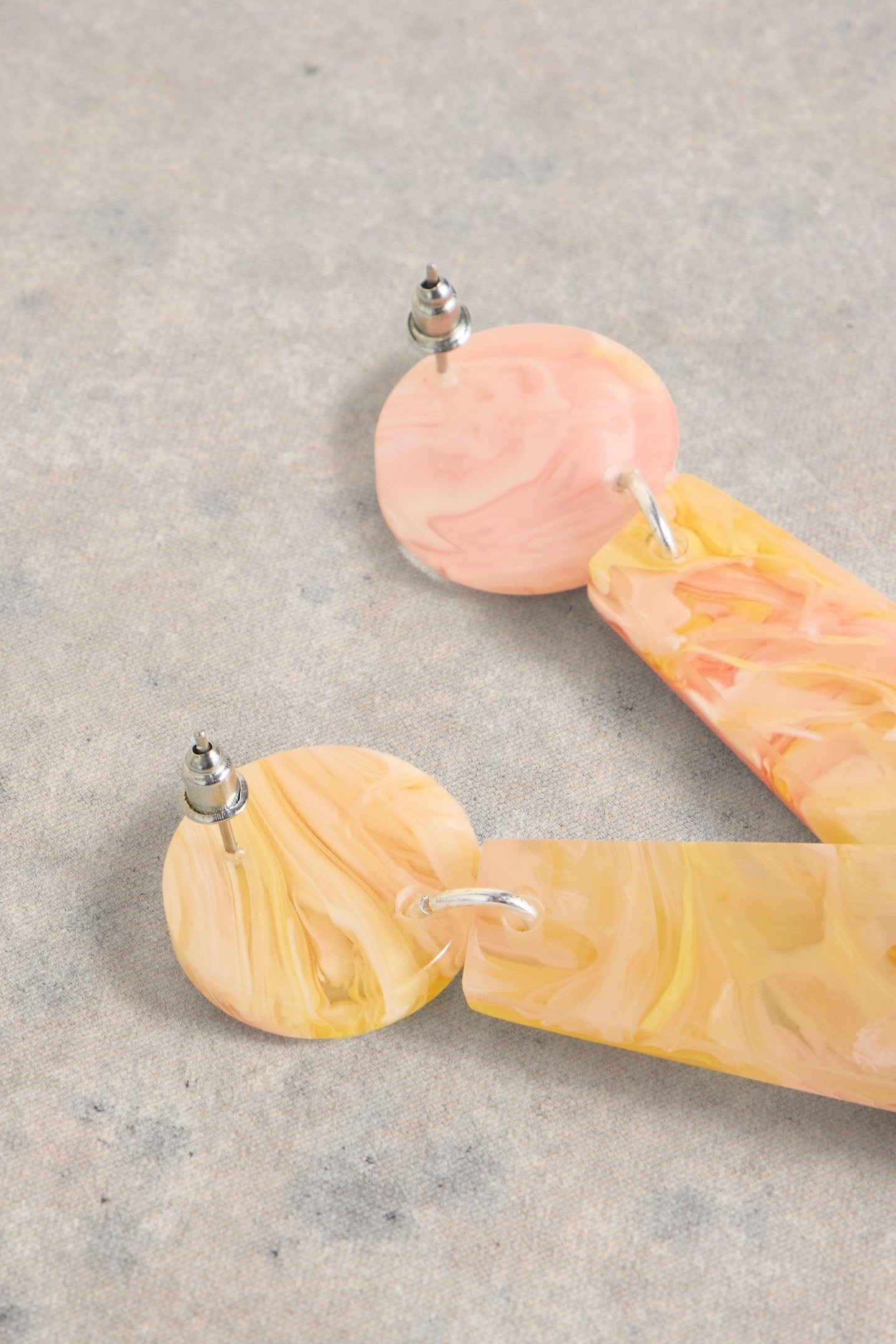COSMO RESIN DROP EARRING PINK MULTI 2