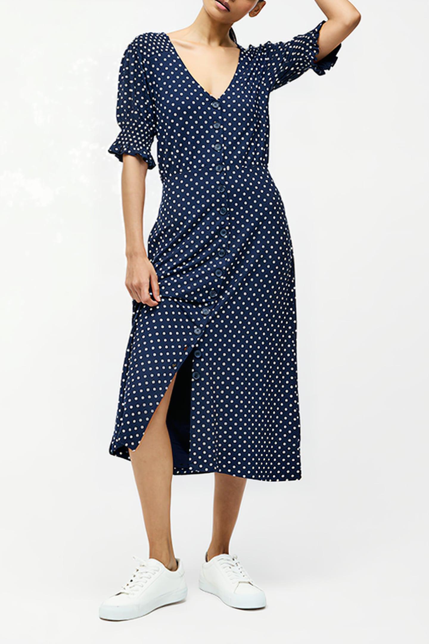 spaghetti strap floral midi dress Big Flower Spaghetti Strap Midi Dress Off-white Red Flower / S