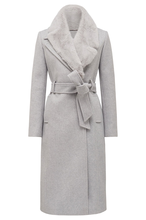 CHARLIE FAUX FUR COLLAR COAT GREY 6