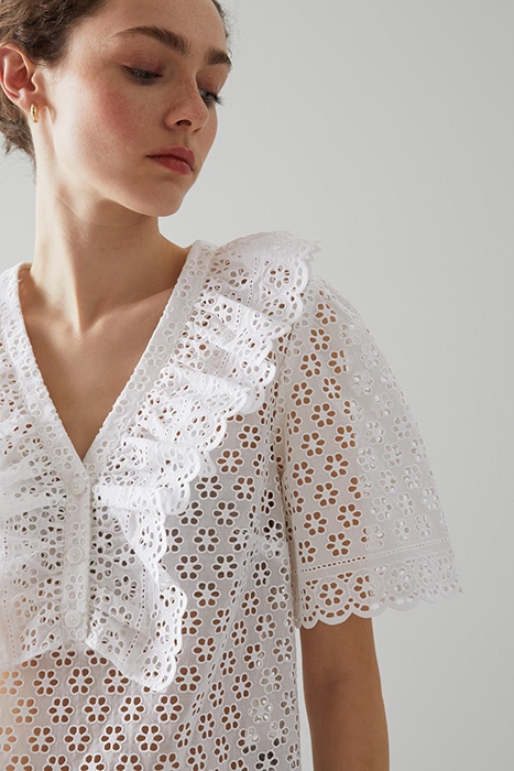 ROSE BUTTON-DOWN SHIRT WHITE 4