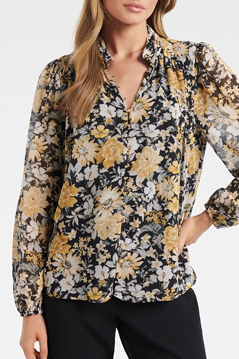 GWEN BUTTON DETAIL BLOUSE SPICED VISTA FLORAL 5