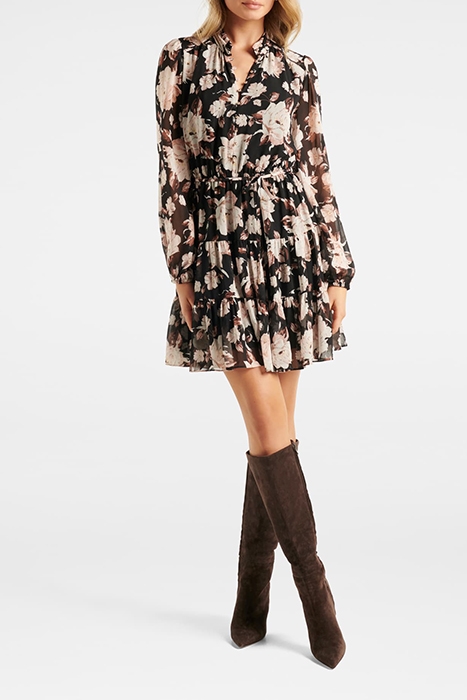 FAYE TIERED SKATER DRESS BLACKWOOD FLORAL 3